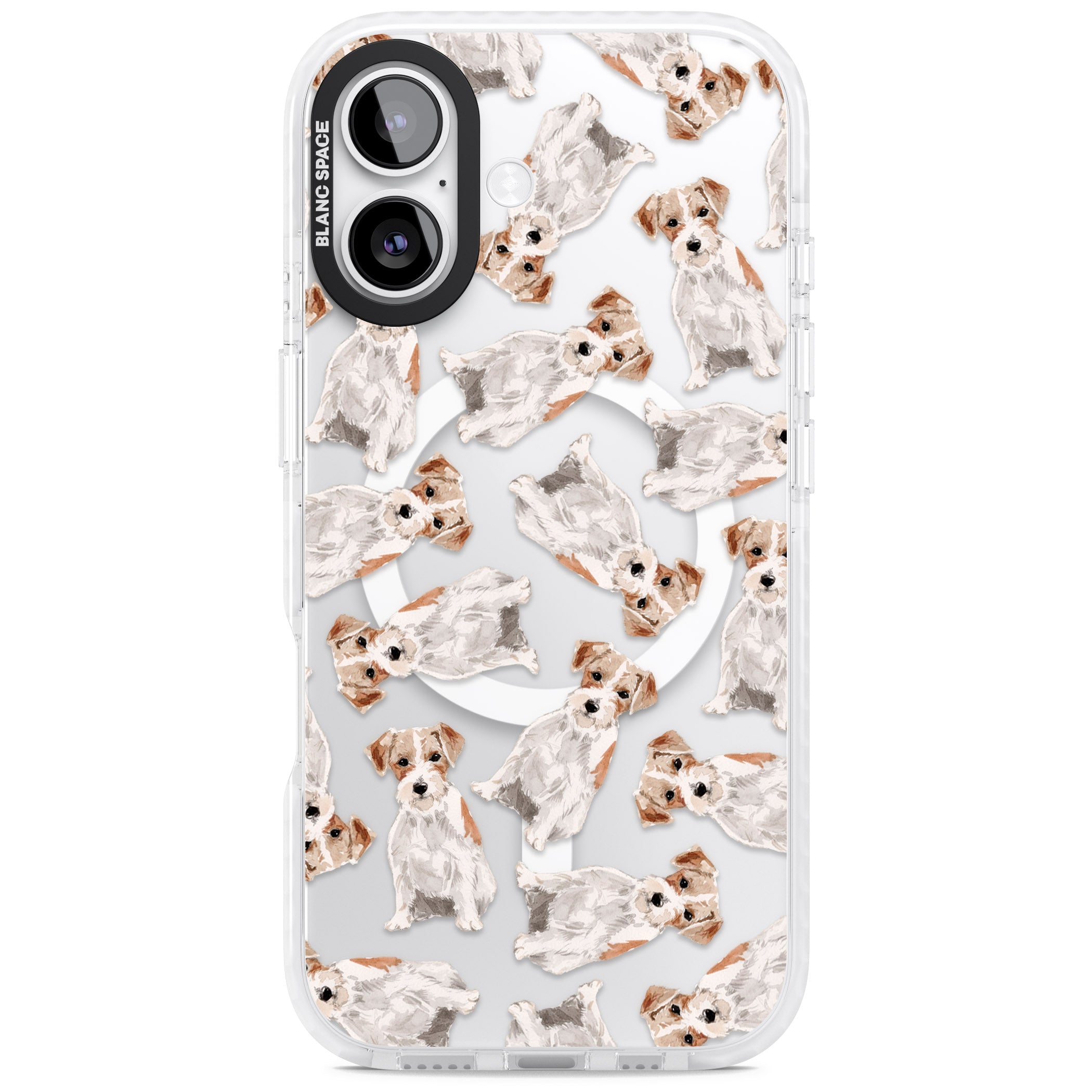 Whimsical Wirehaired Jack Russell iPhone 17 Impact Pro Clear Phone Case