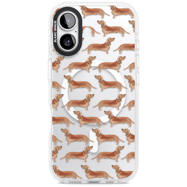 Dachshund Watercolor Dog Pattern
