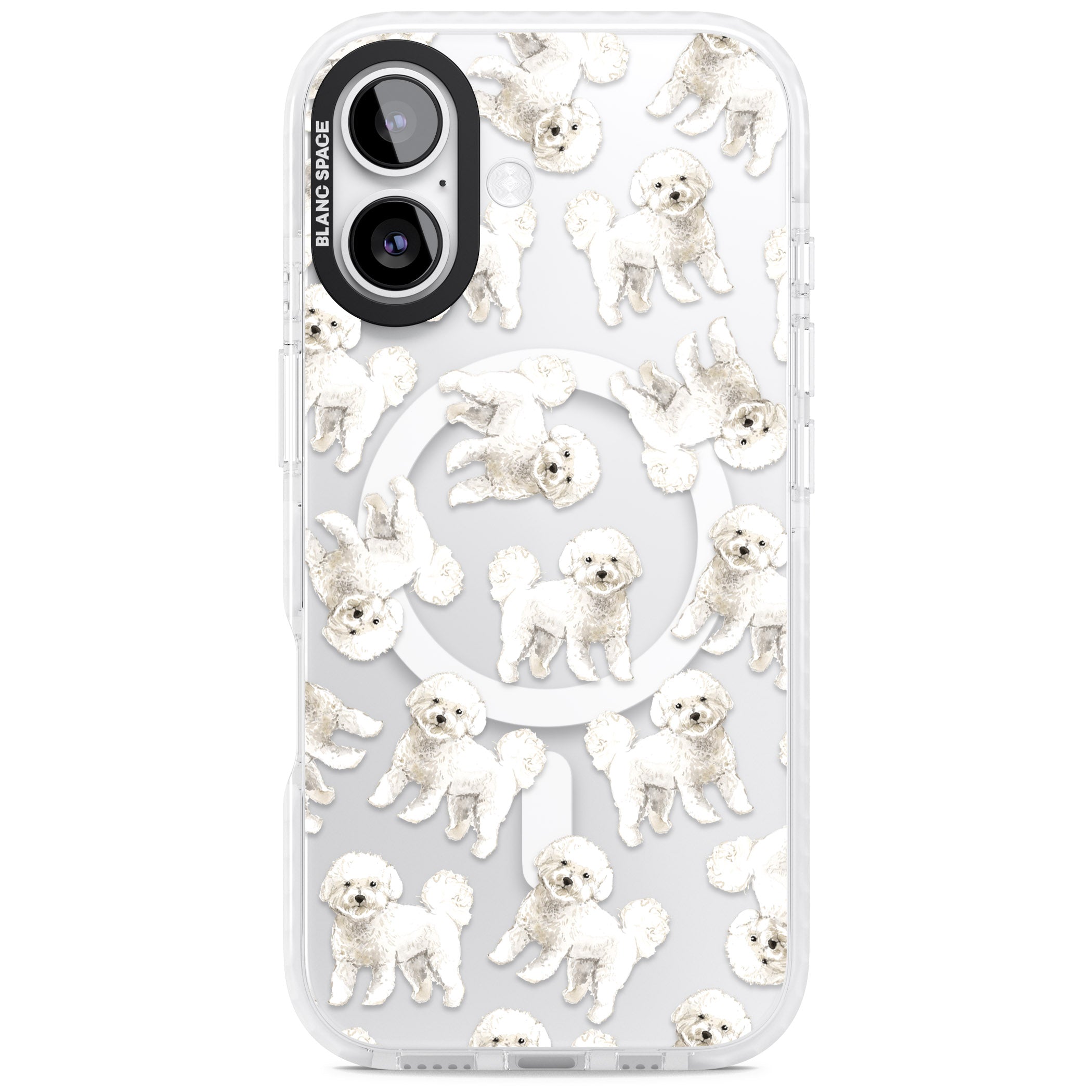 Bichon Frise Watercolor iPhone 17 Impact Pro Clear Phone Case