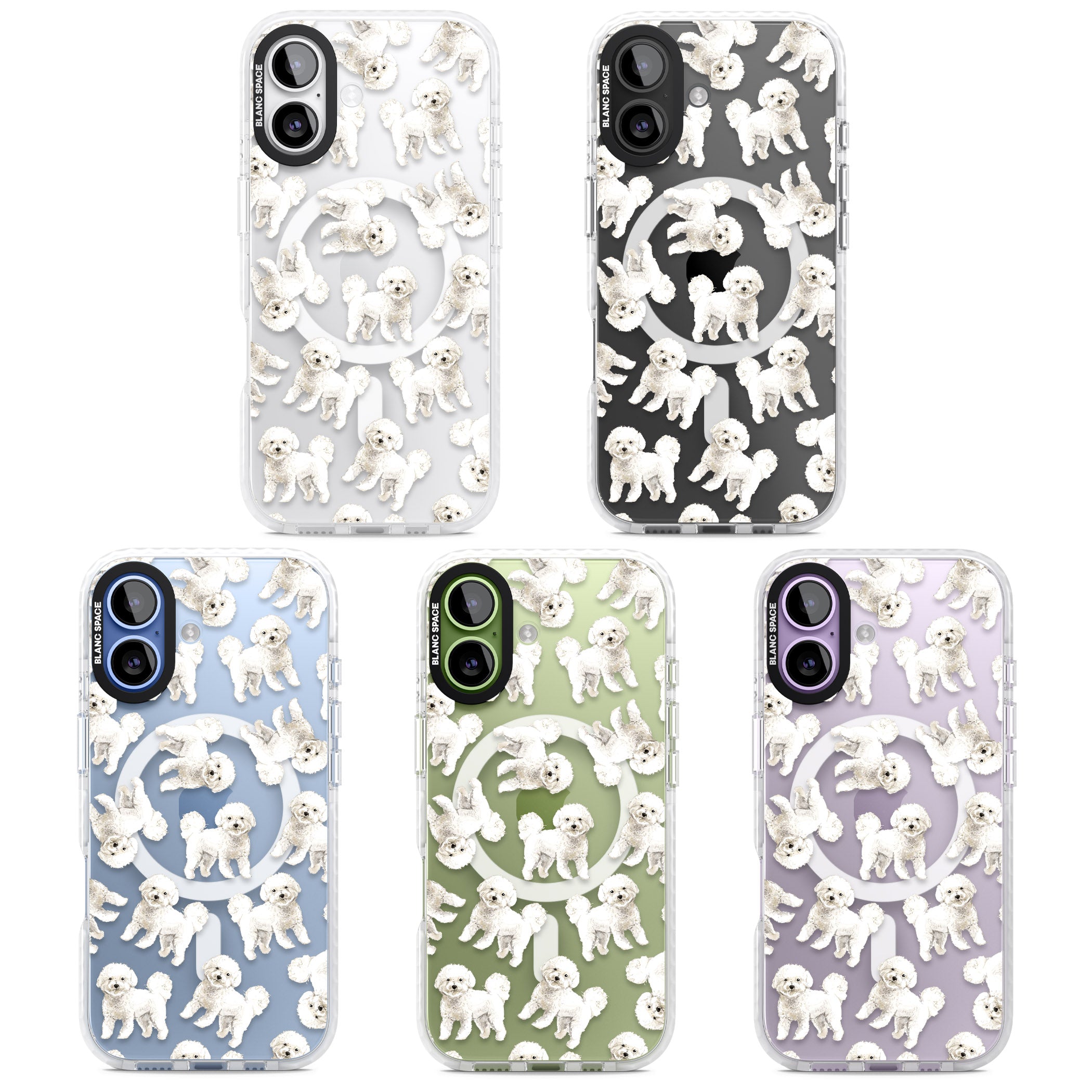 Bichon Frise Watercolor iPhone 17 Impact Pro Clear Phone Case APT Impact Protection