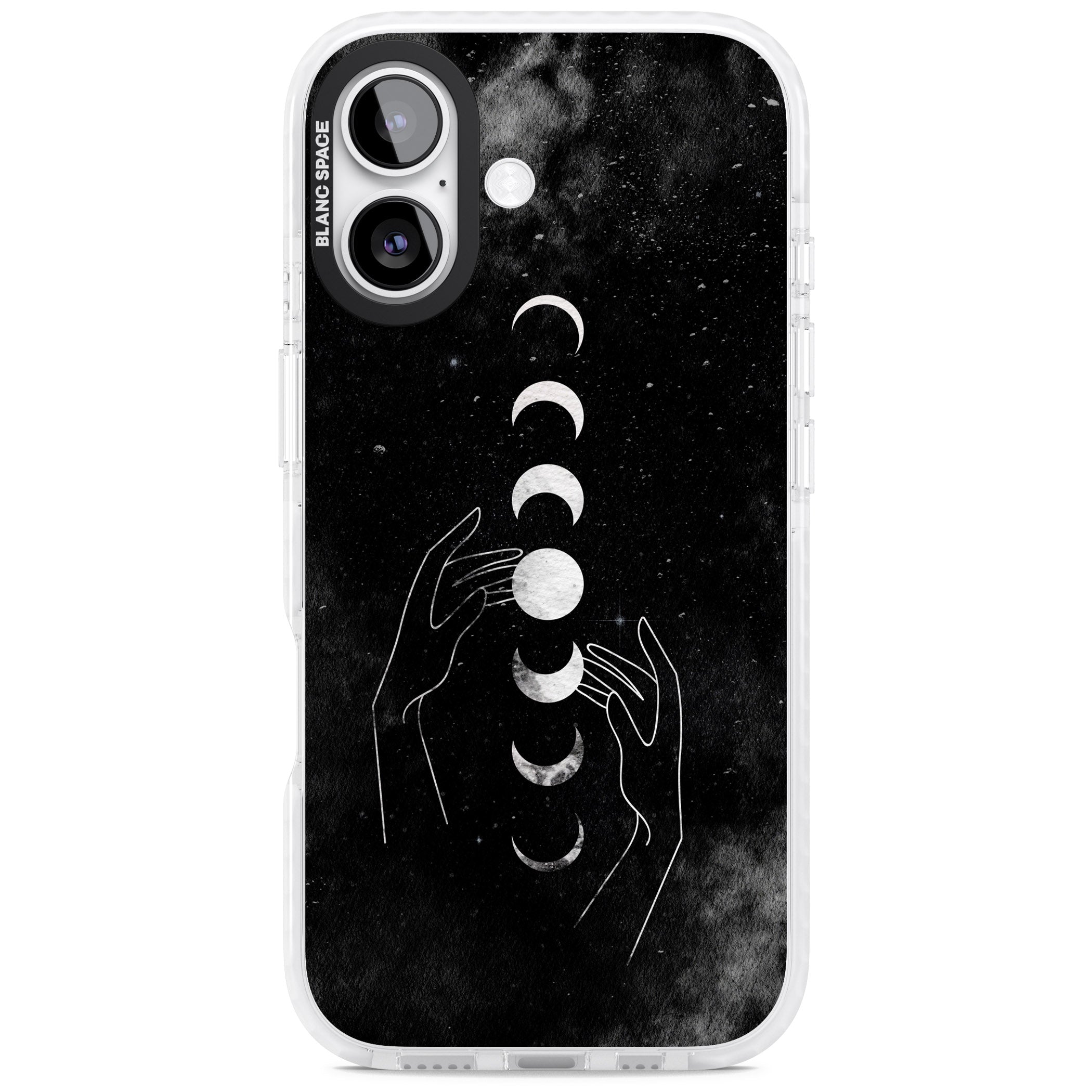 Moon Phases Hands iPhone 17 Impact Pro Clear Phone Case