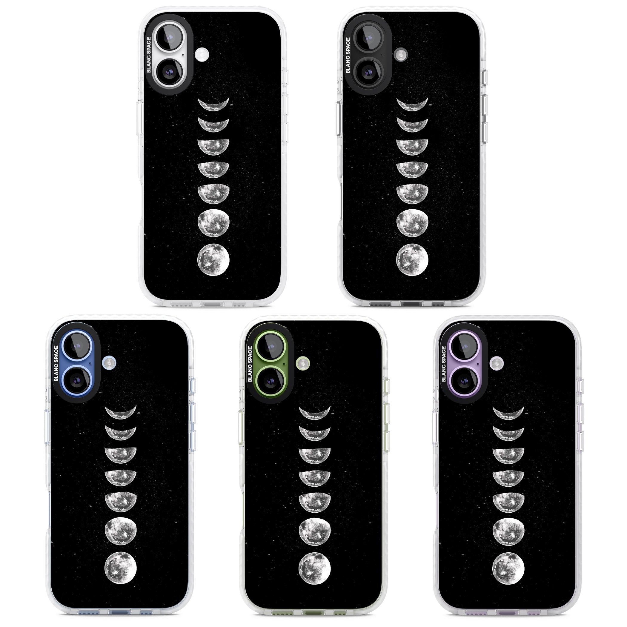 Light Watercolour Moons iPhone 17 Impact Pro Clear Phone Case APT Impact Protection