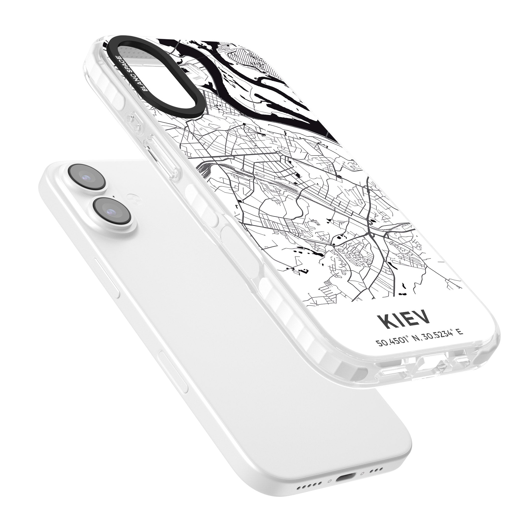 Kiev Map iPhone 17 Impact Pro Clear Phone Case Colours