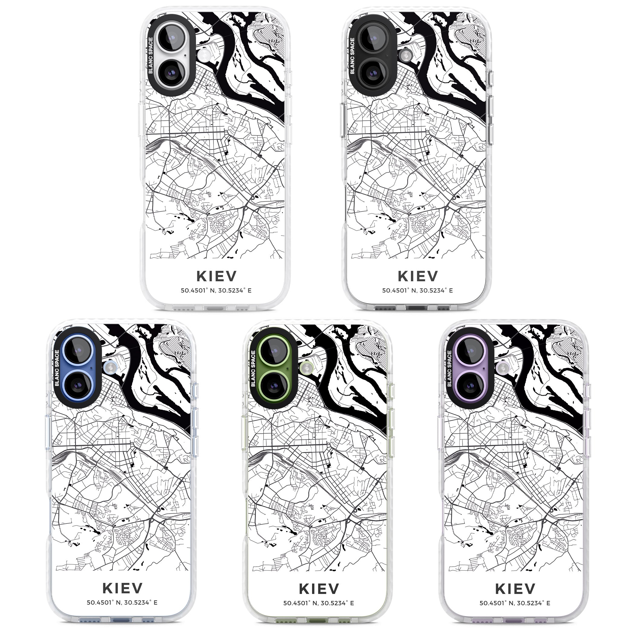 Kiev Map iPhone 17 Impact Pro Clear Phone Case APT Impact Protection