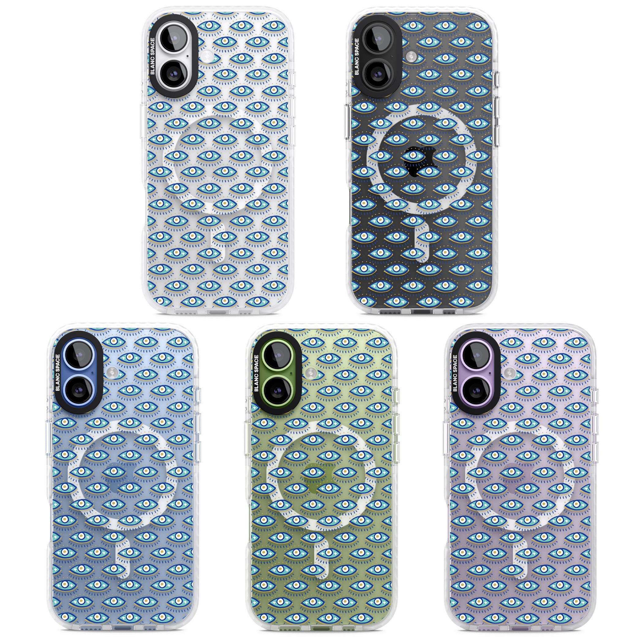 Psychedelic Eyes Pattern Color iPhone 17 Impact Pro Clear Phone Case APT Impact Protection