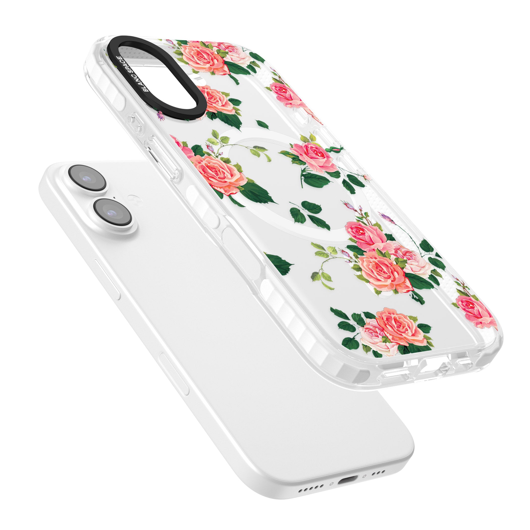 Pink Roses iPhone 17 Impact Pro Clear Phone Case Colours