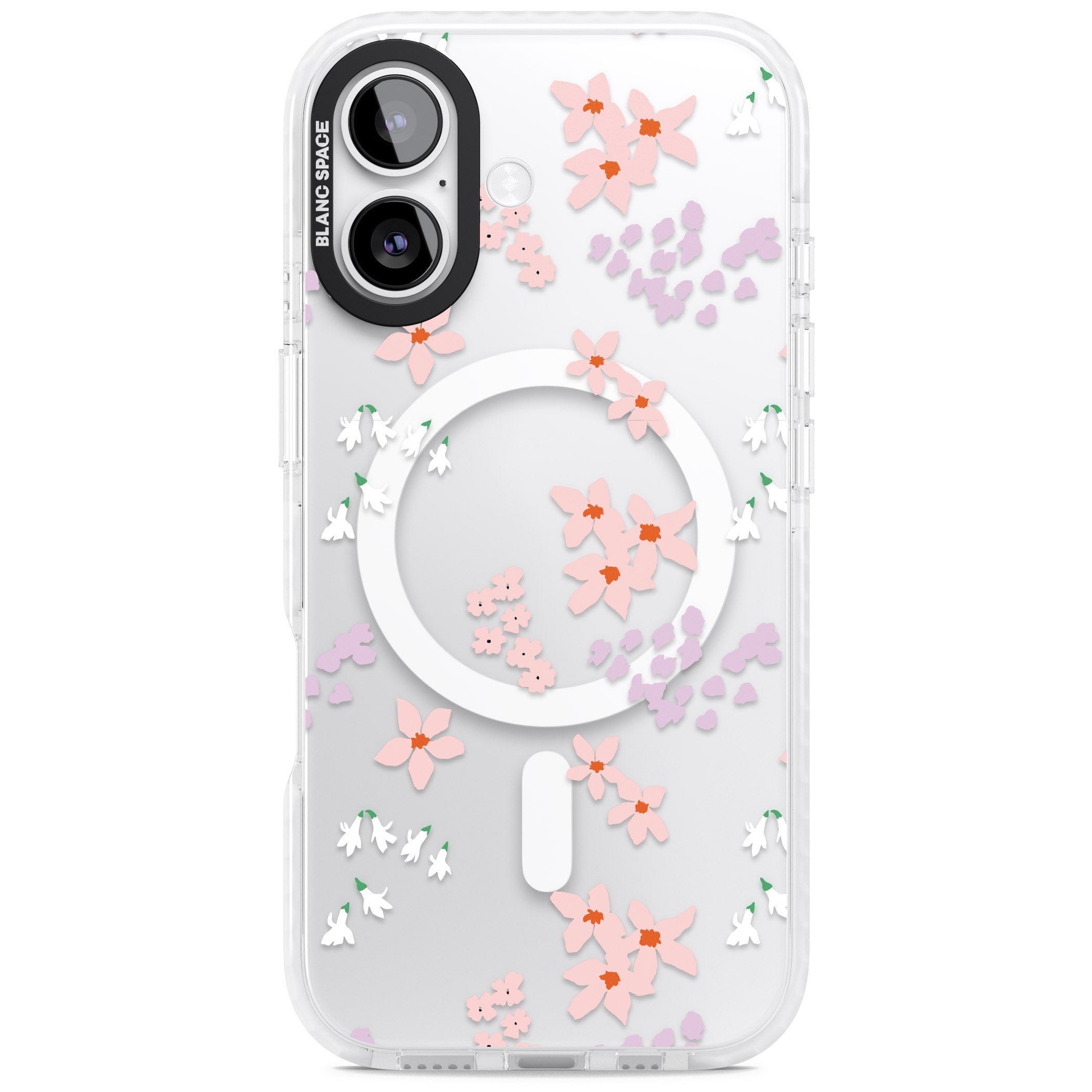 Pink & Purple Flower Mix iPhone 17 Impact Pro Clear Phone Case