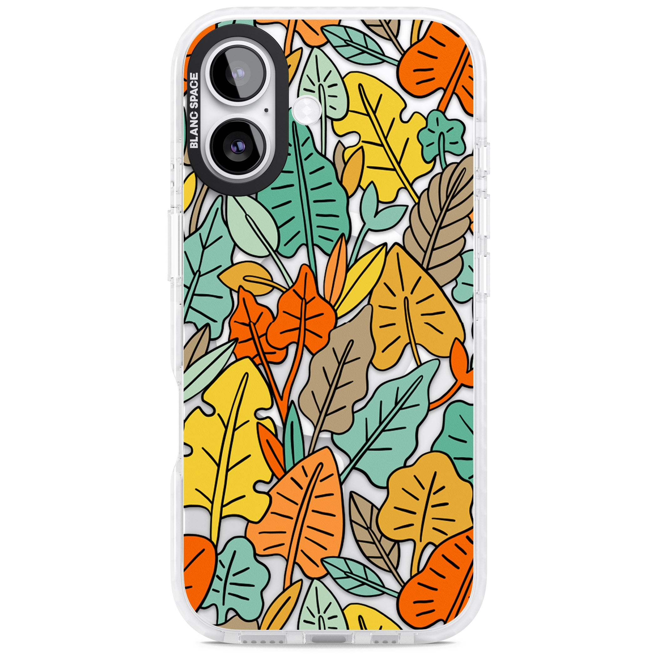 Pastel Toned Autumn Leaves iPhone 17 Impact Pro Clear Phone Case