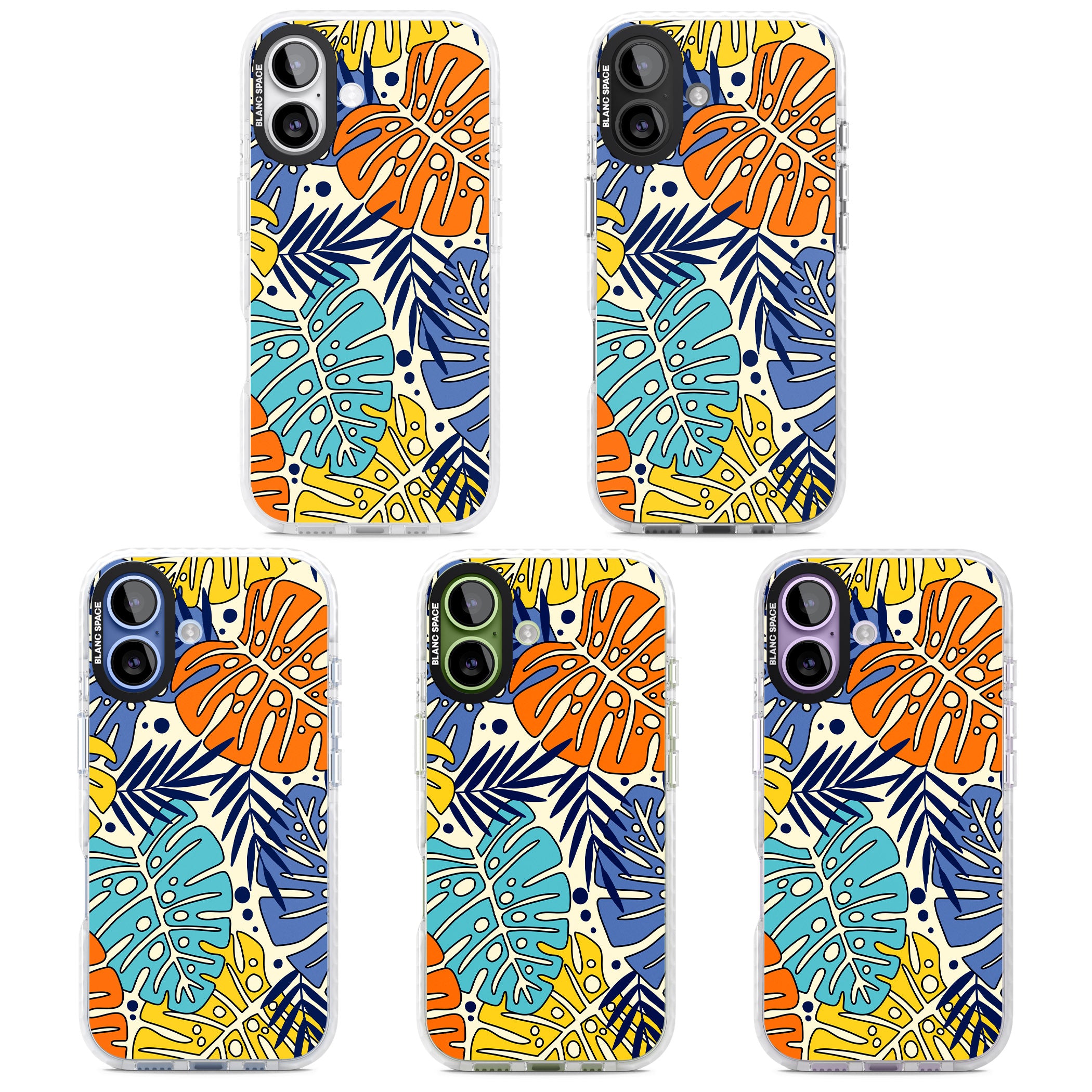 Beach Leaves iPhone 17 Impact Pro Clear Phone Case APT Impact Protection