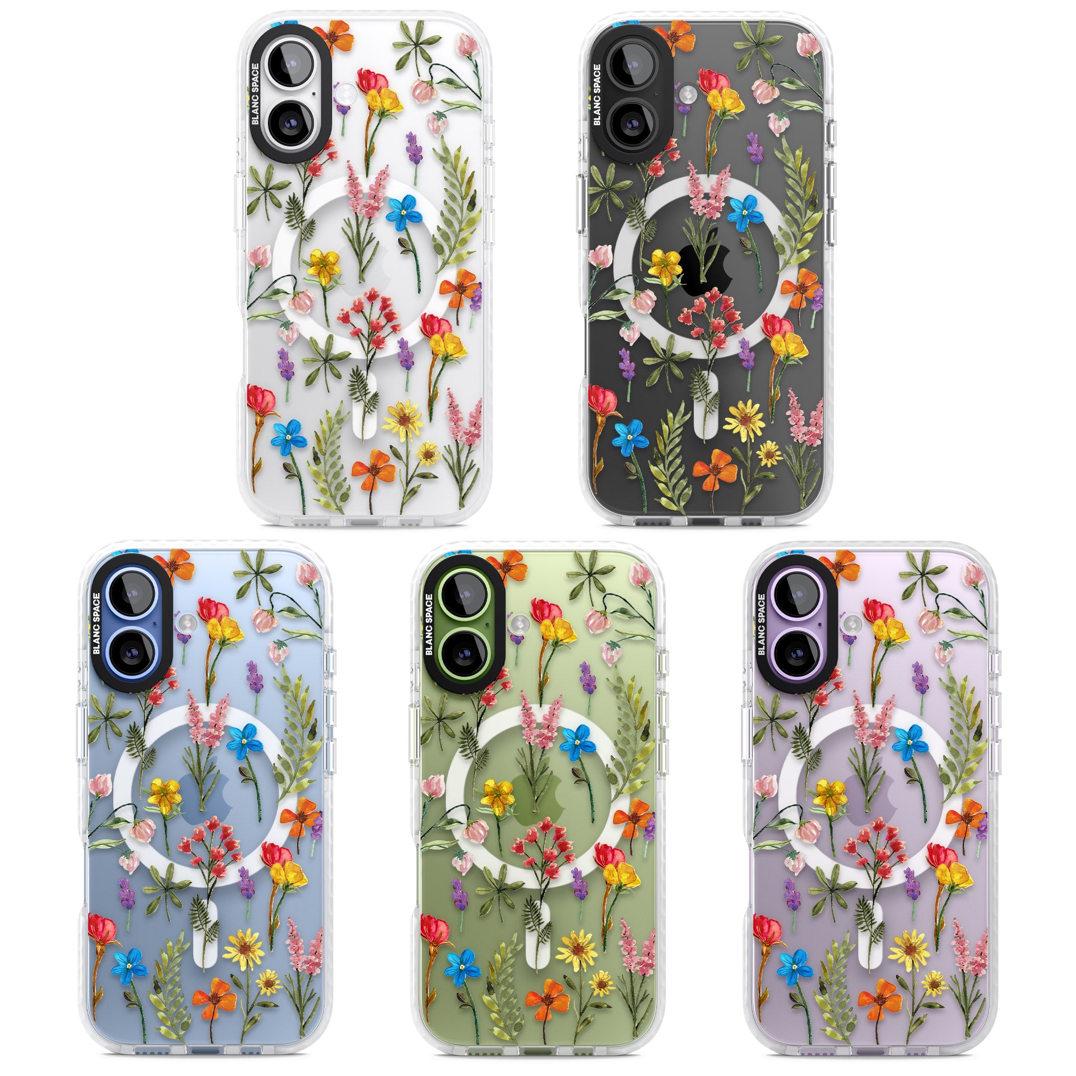 Spring Botanicals iPhone 17 Impact Pro Clear Phone Case APT Impact Protection