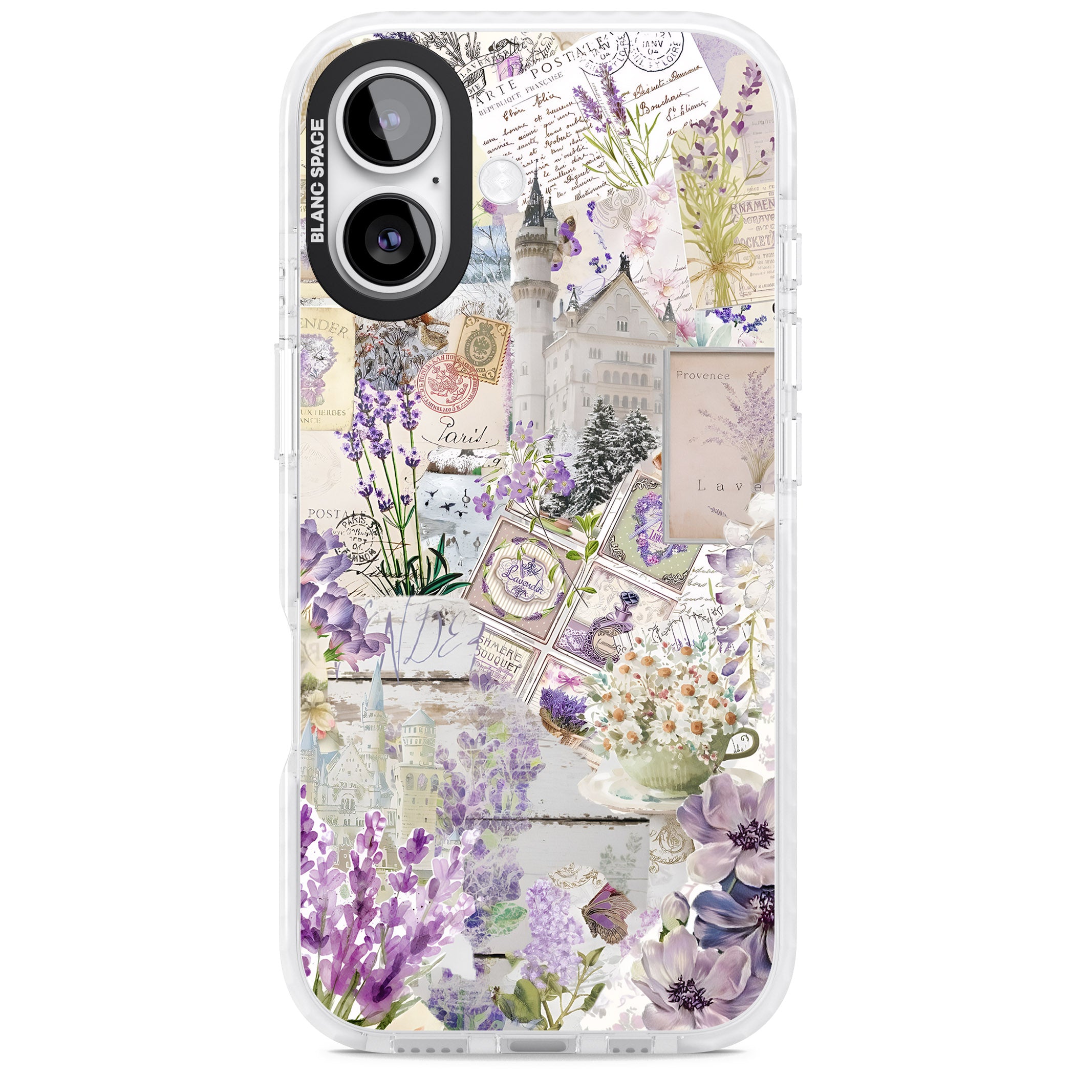 Soft Lavender Collage iPhone 17 Impact Pro Clear Phone Case