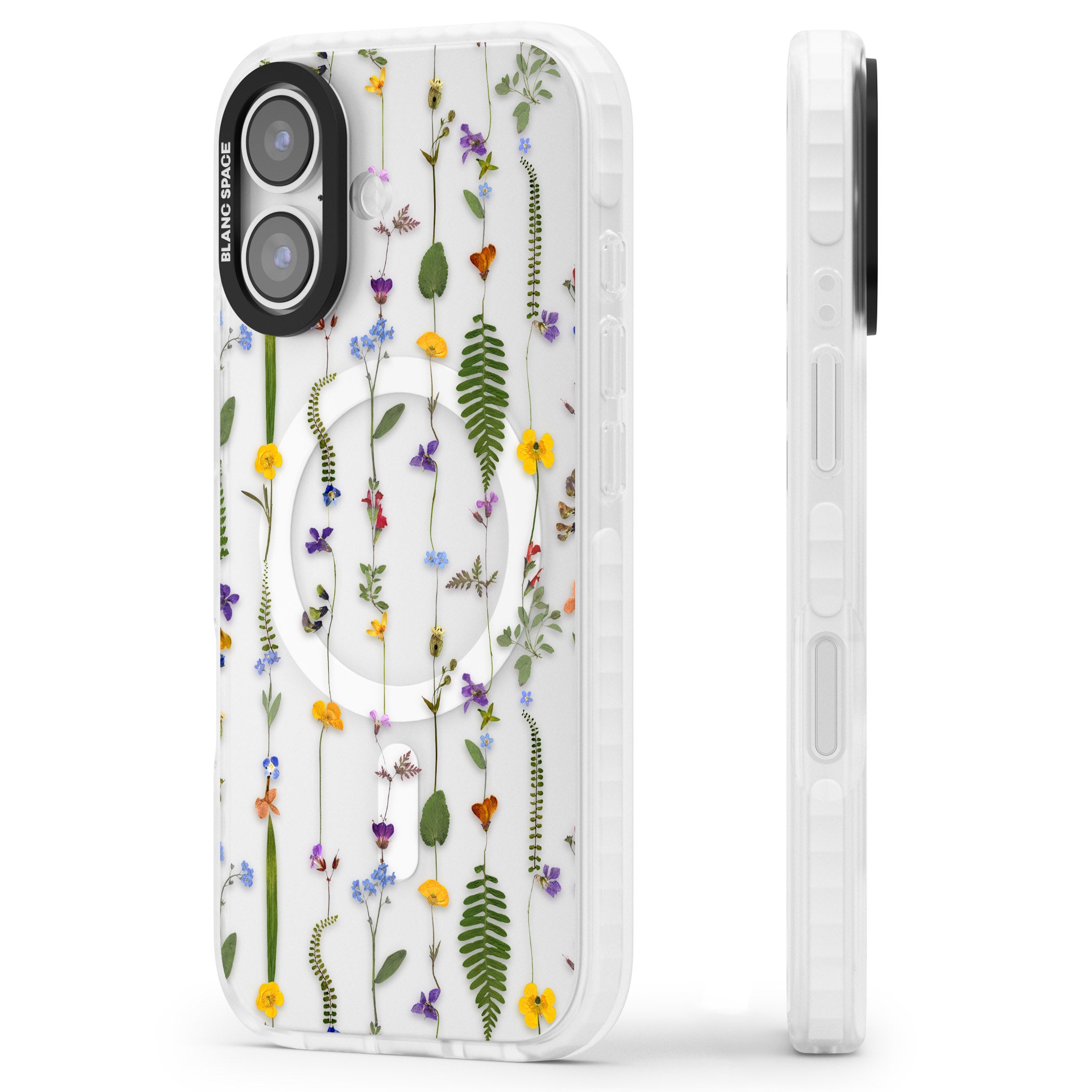 Wildflower Chain iPhone 17 Impact Pro Clear Phone Case Side Profile