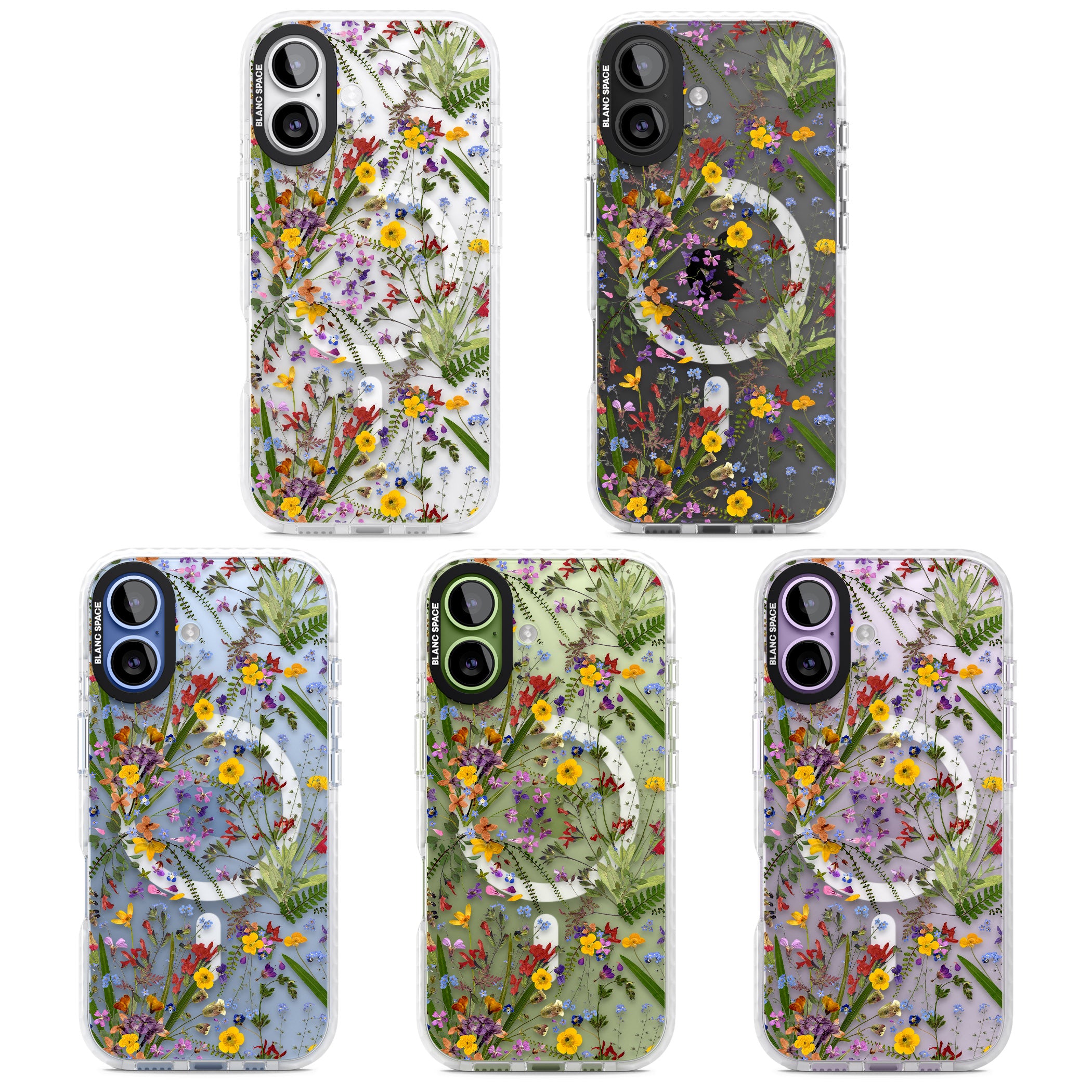 Wildflower & Leaves iPhone 17 Impact Pro Clear Phone Case APT Impact Protection
