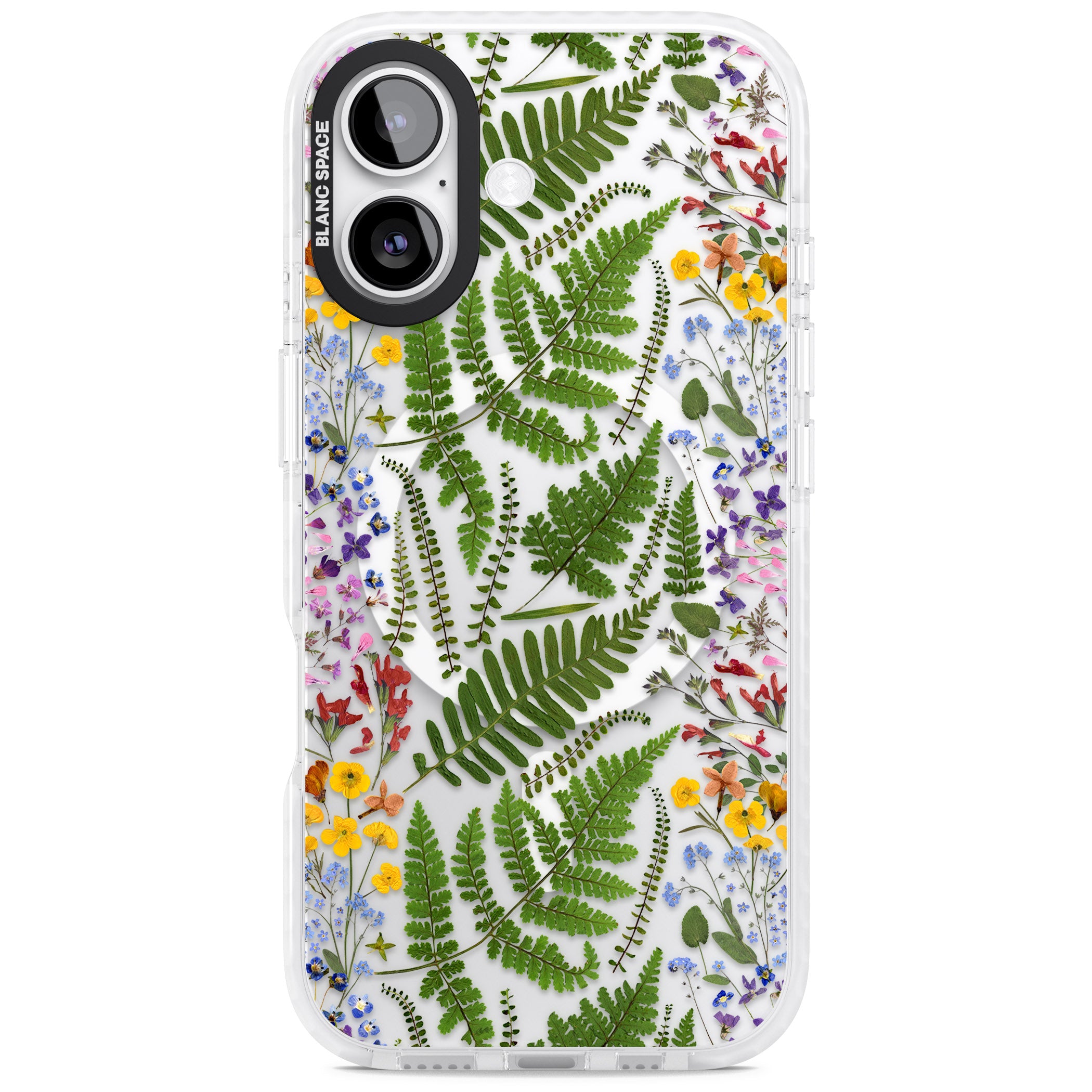 Botanical Fern & Floral iPhone 17 Impact Pro Clear Phone Case