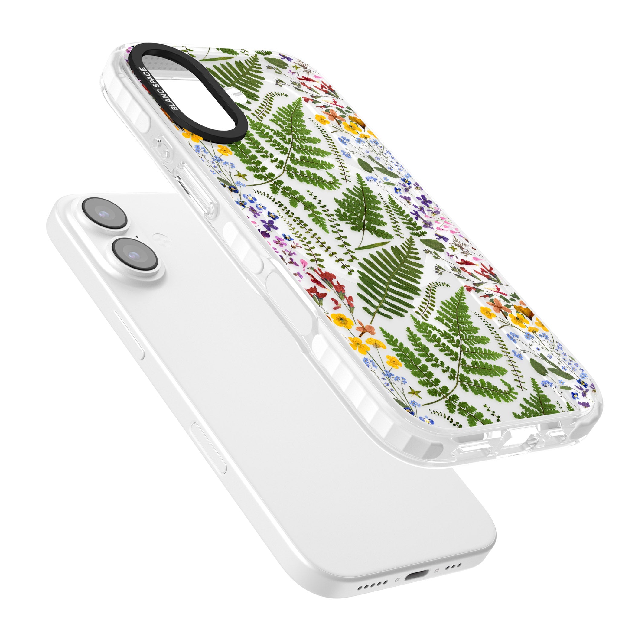 Botanical Fern & Floral iPhone 17 Impact Pro Clear Phone Case Colours