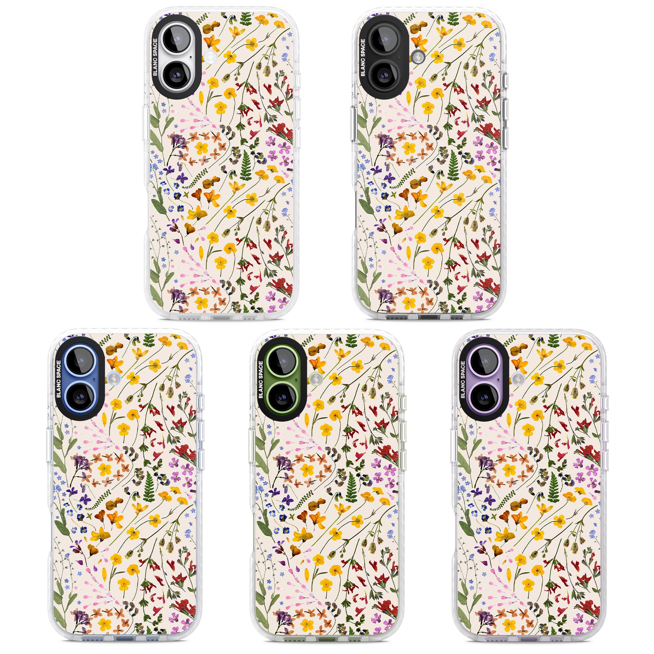 Wildflower Bouquet Cream iPhone 17 Impact Pro Clear Phone Case APT Impact Protection