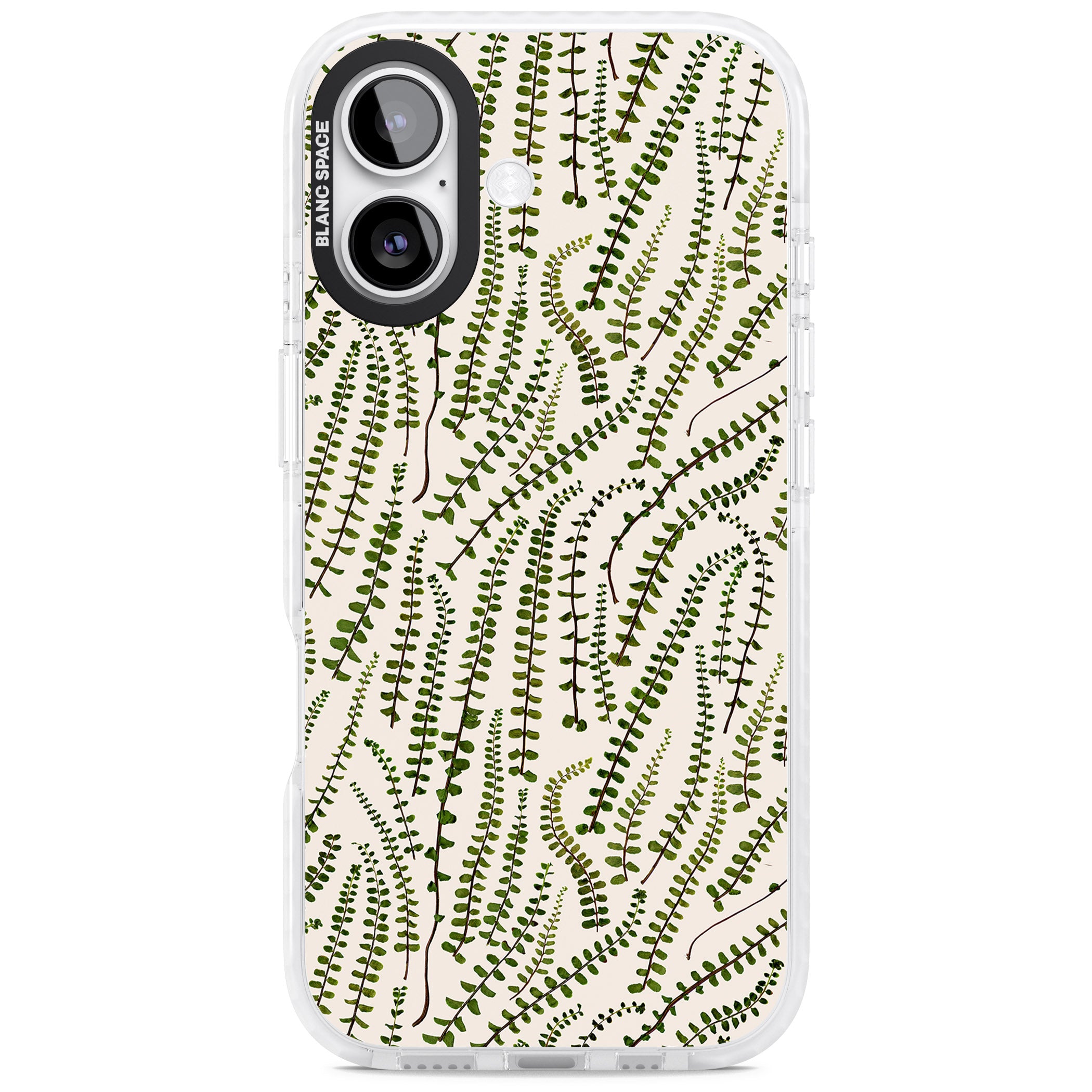 Fern Leaf Pattern iPhone 17 Impact Pro Clear Phone Case