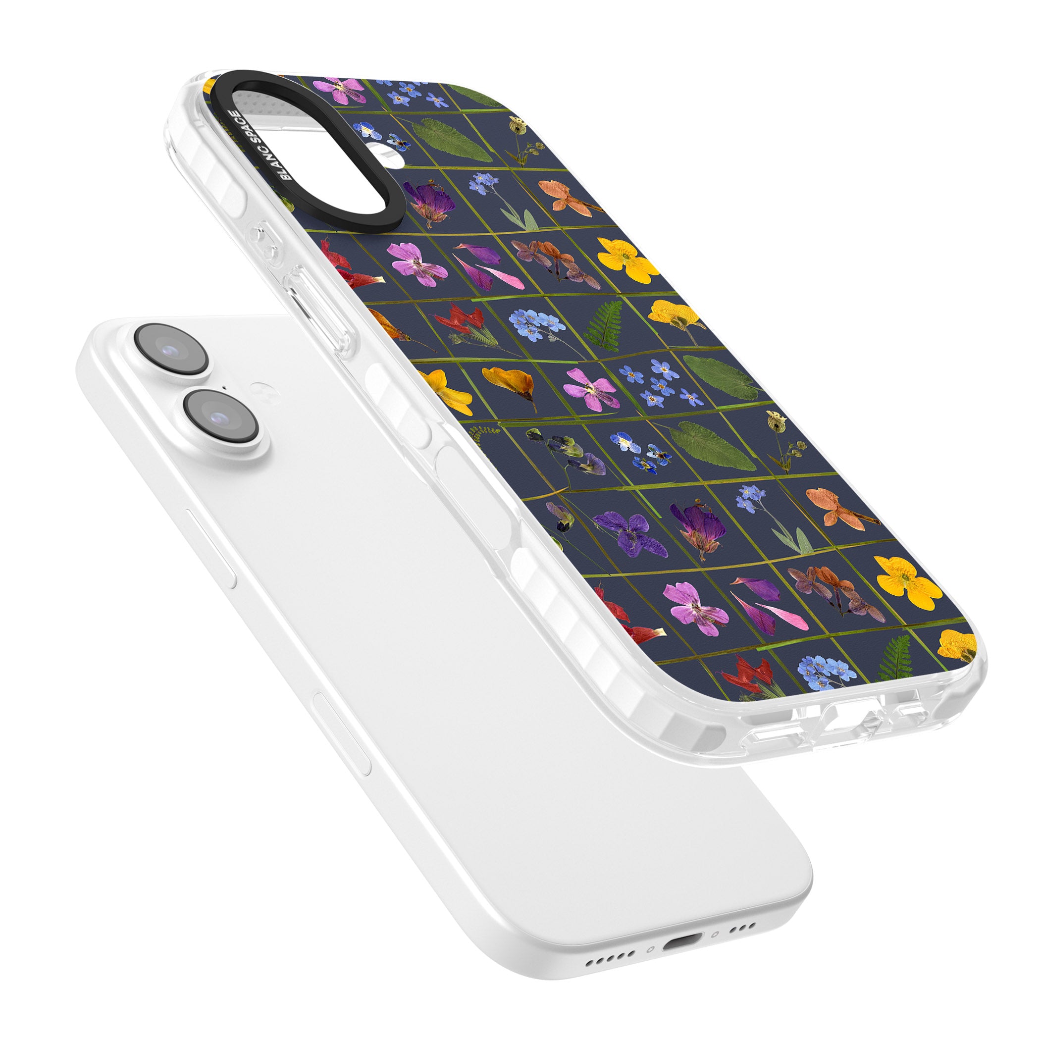 Wildflower Grid iPhone 17 Impact Pro Clear Phone Case Colours