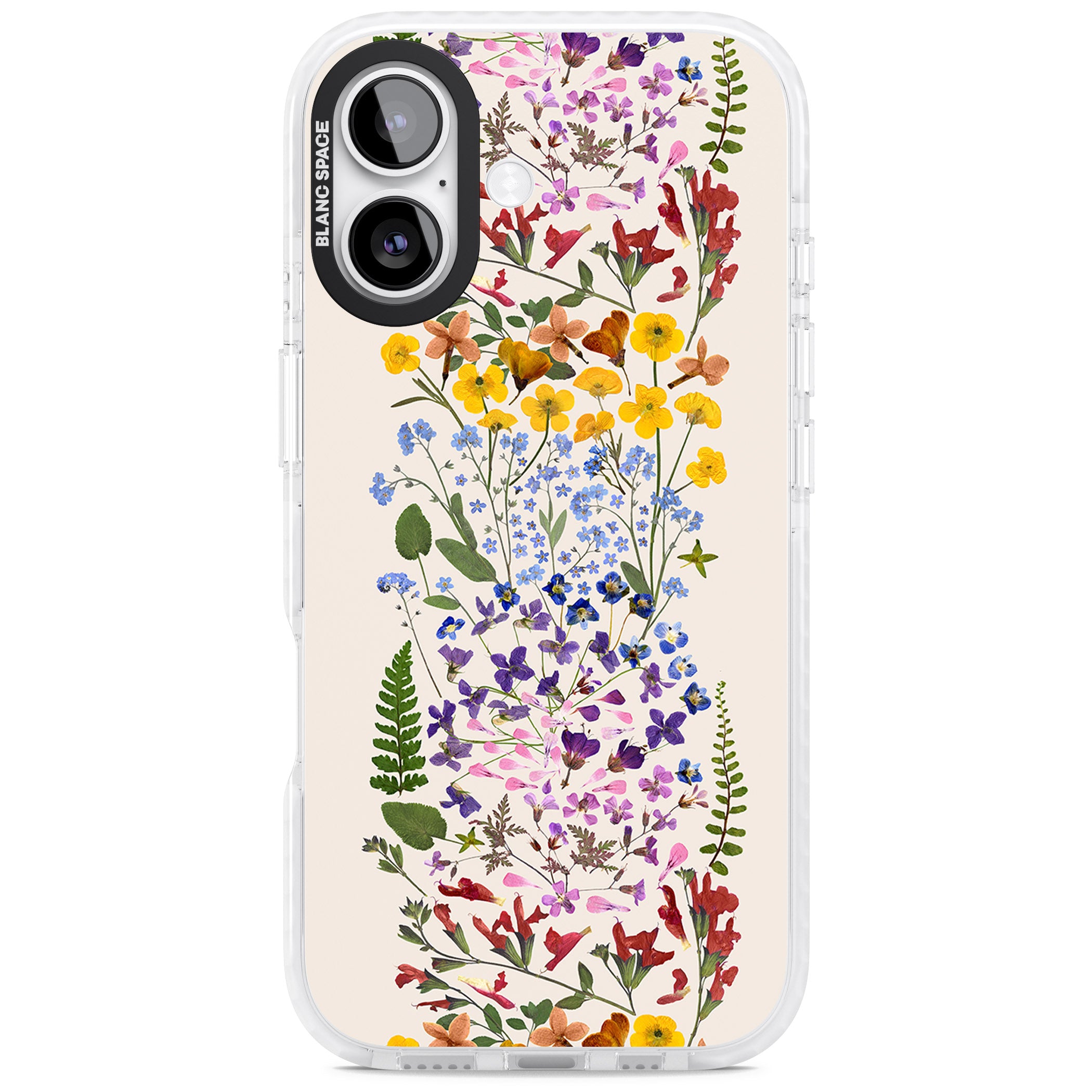 Cream Wildflower iPhone 17 Impact Pro Clear Phone Case