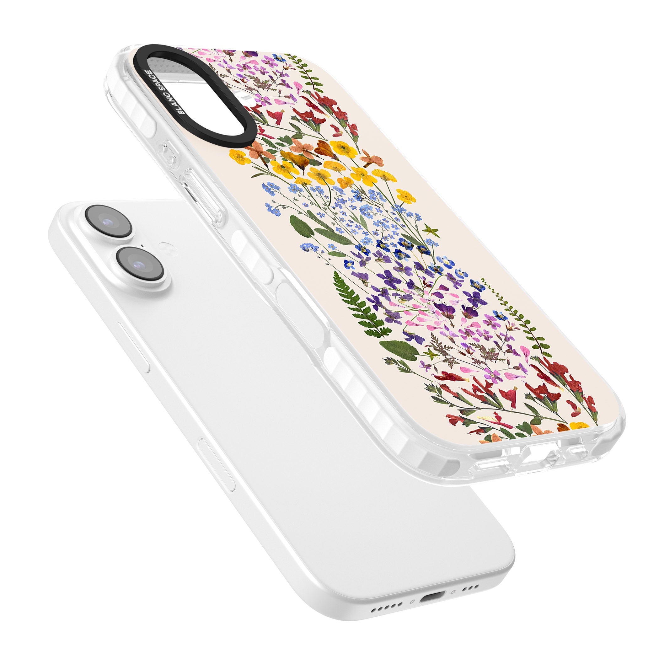 Cream Wildflower iPhone 17 Impact Pro Clear Phone Case Colours