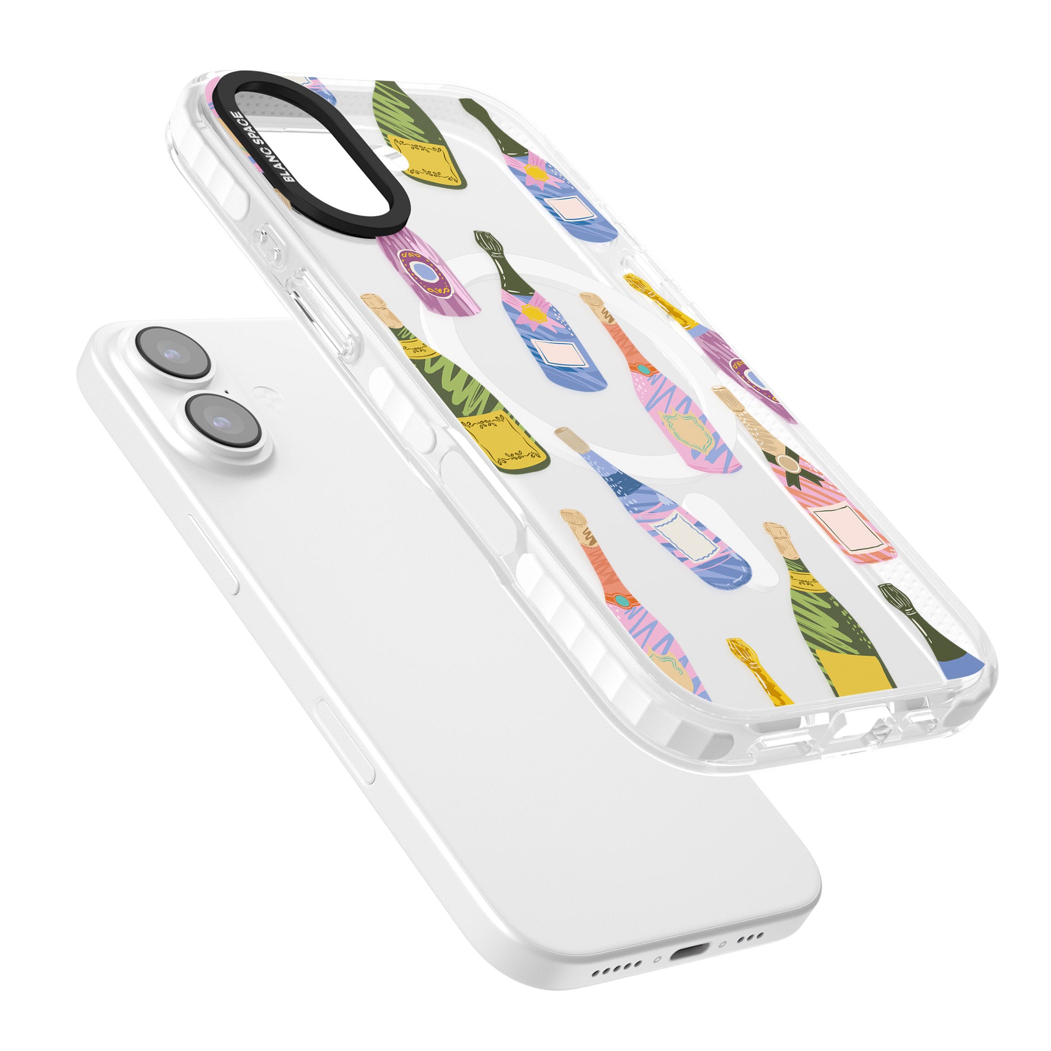 Champagne Pattern iPhone 17 Impact Pro Clear Phone Case Colours