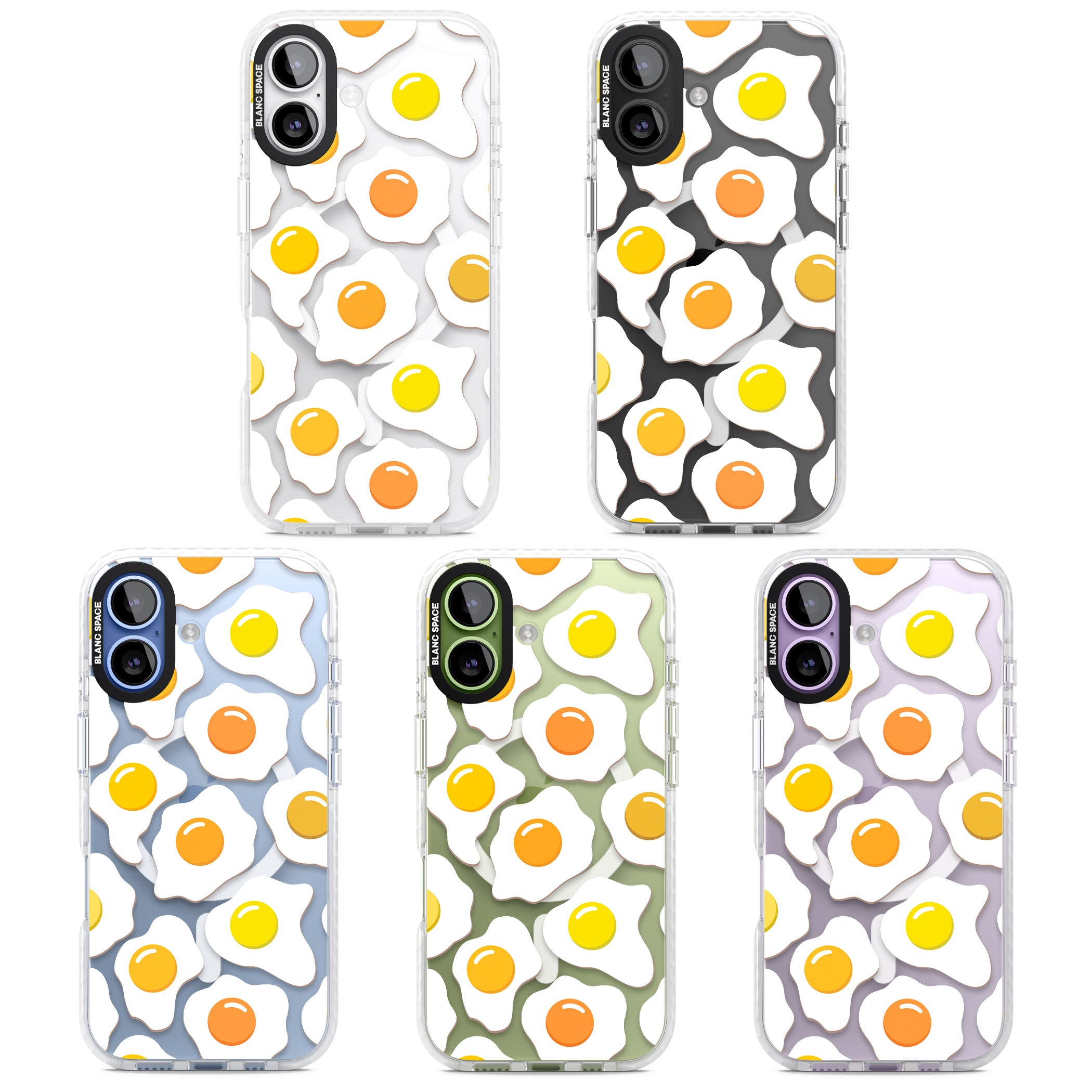 Fried Egg Pattern iPhone 17 Impact Pro Clear Phone Case APT Impact Protection
