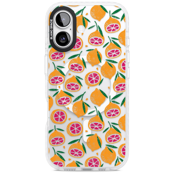 Blood Orange Fruit Pattern Transparent