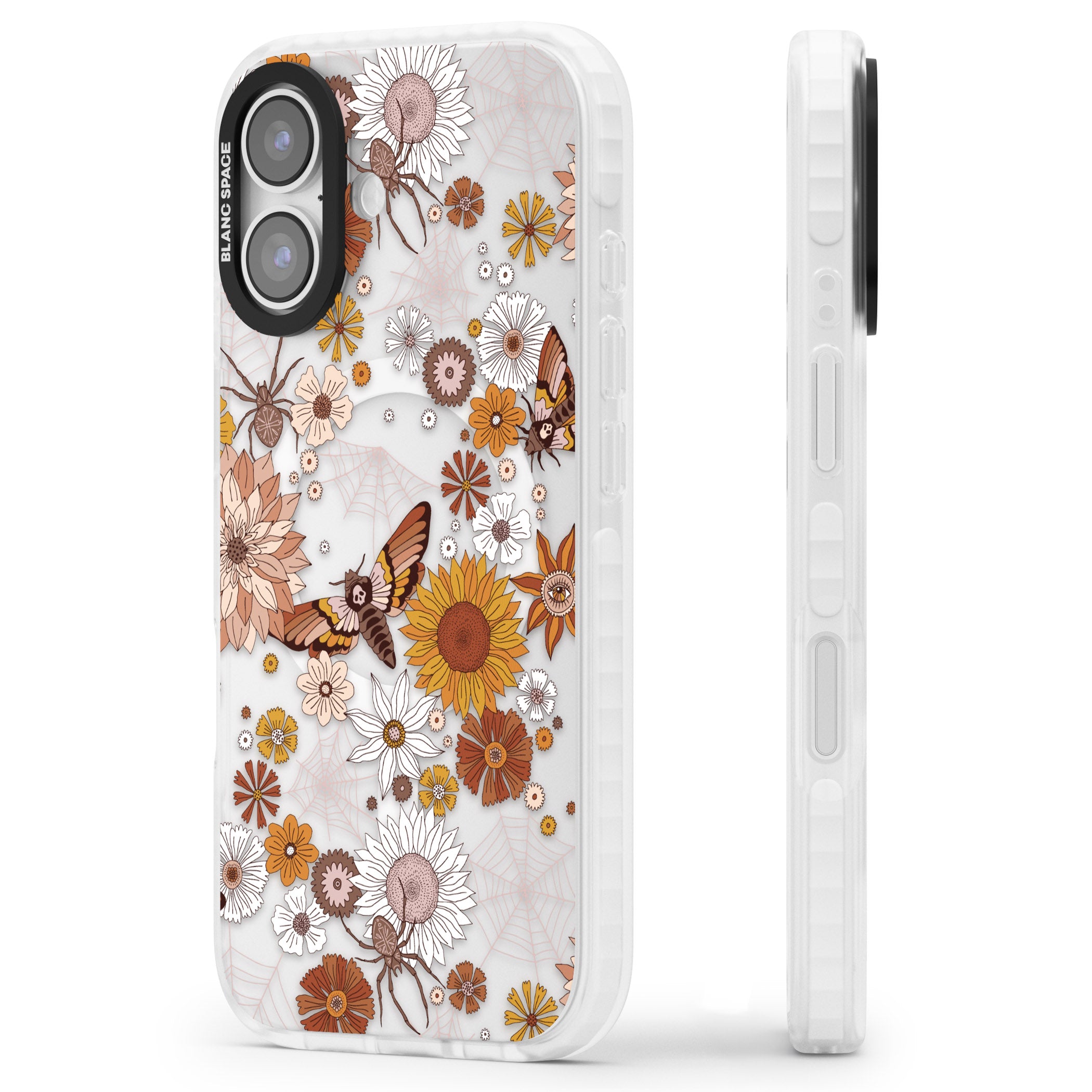 Halloween Wildlife iPhone 17 Impact Pro Clear Phone Case Side Profile