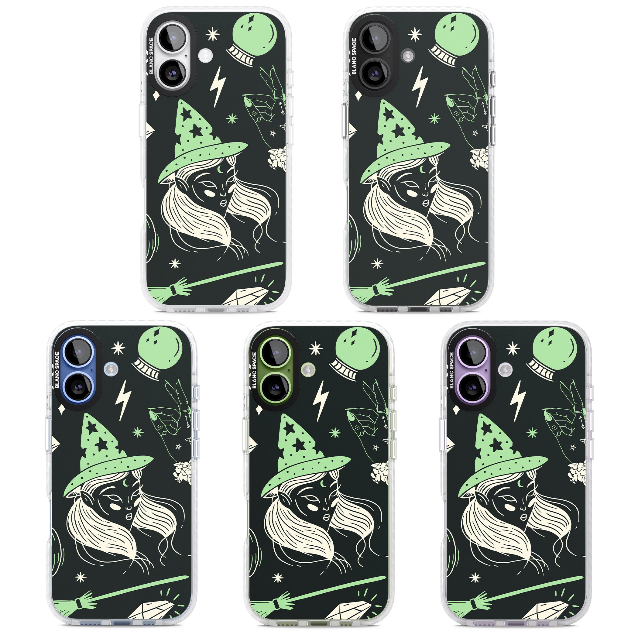 Astrology Witch Pattern iPhone 17 Impact Pro Clear Phone Case APT Impact Protection