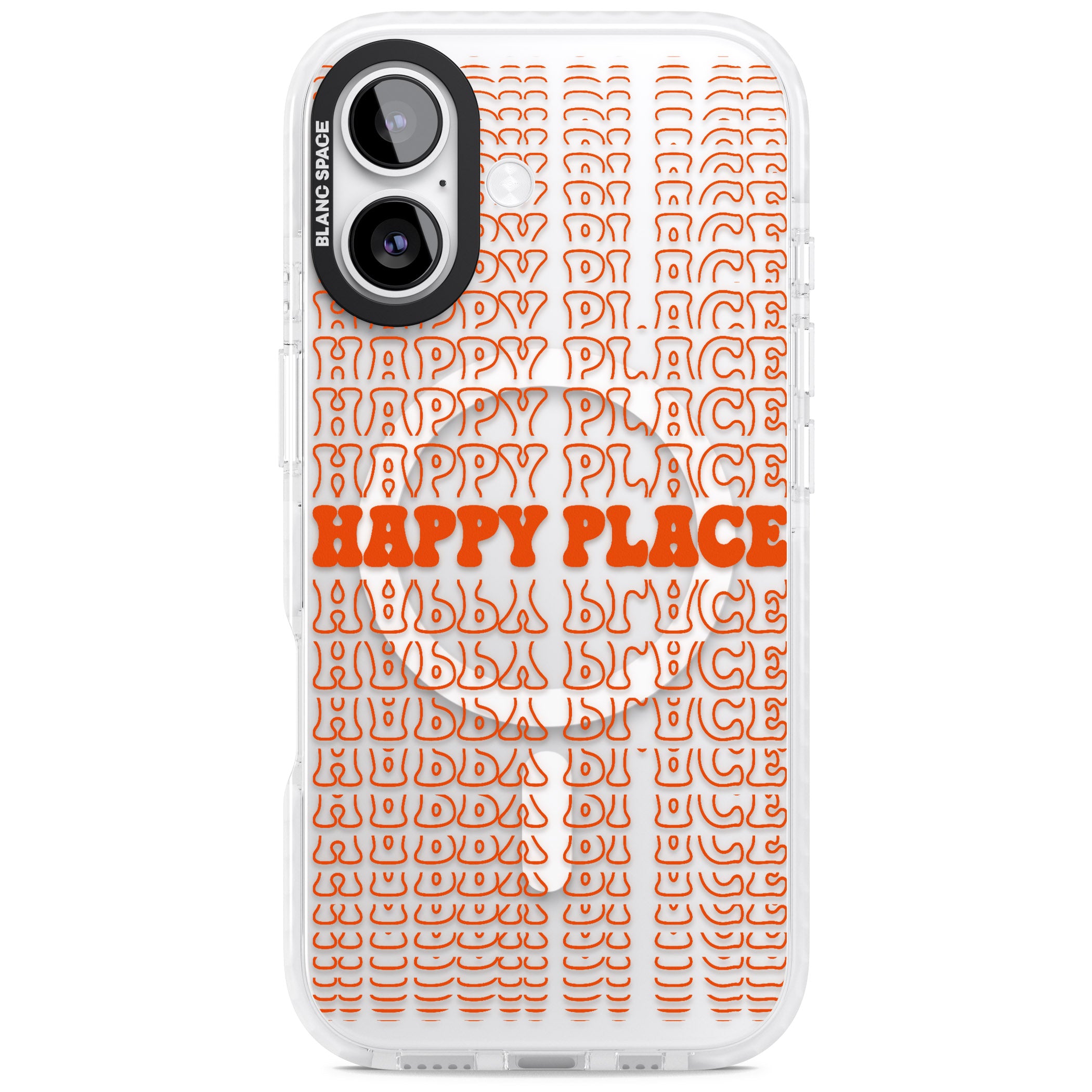 Happy Place (Orange) iPhone 17 Impact Pro Clear Phone Case