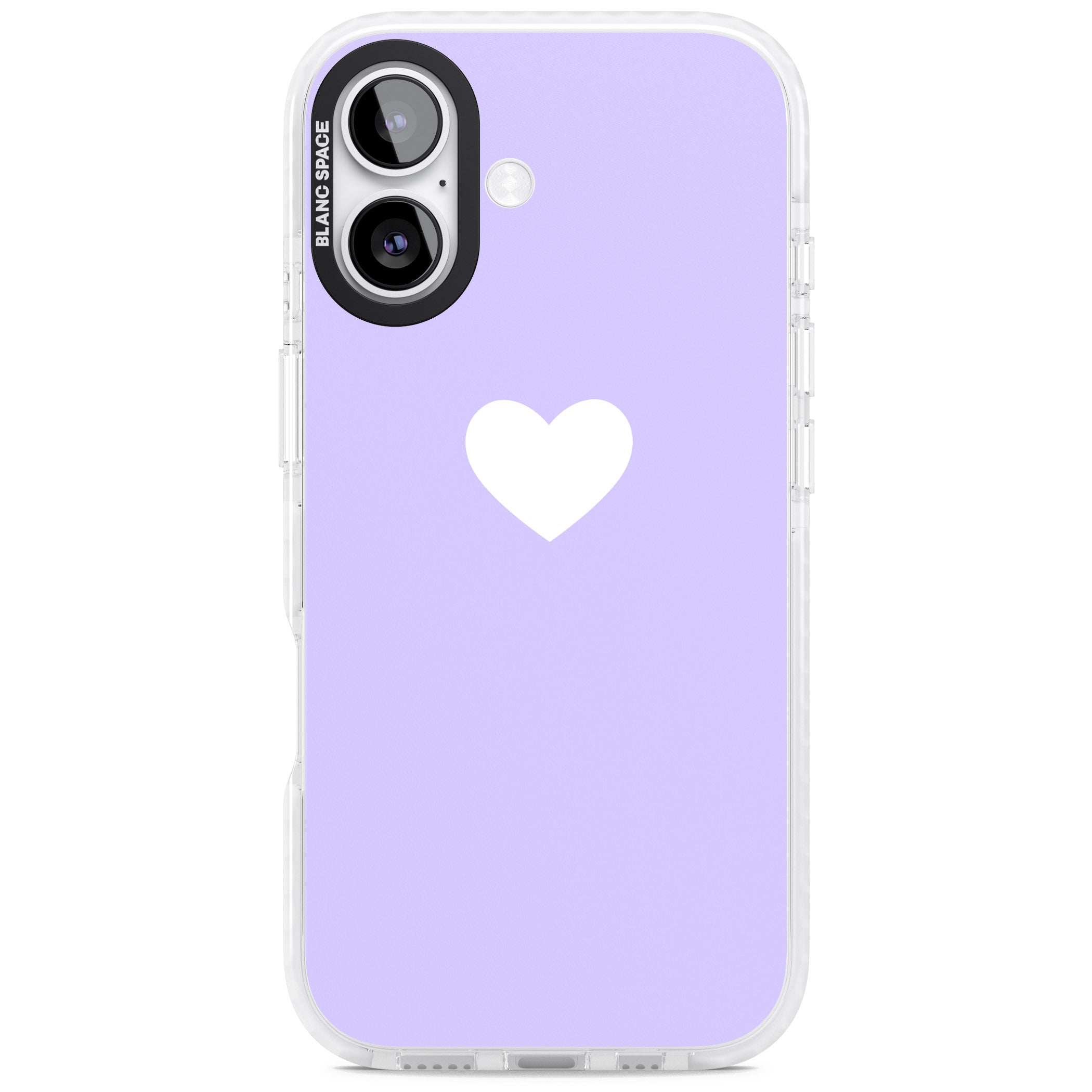 Pale Purple Heart iPhone 17 Impact Pro Clear Phone Case