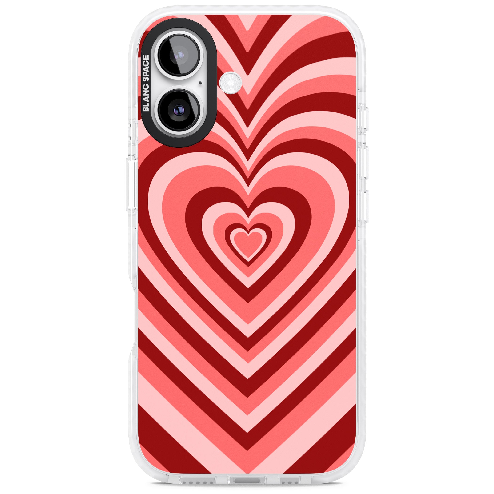 Red Heart Illusion iPhone 17 Impact Pro Clear Phone Case
