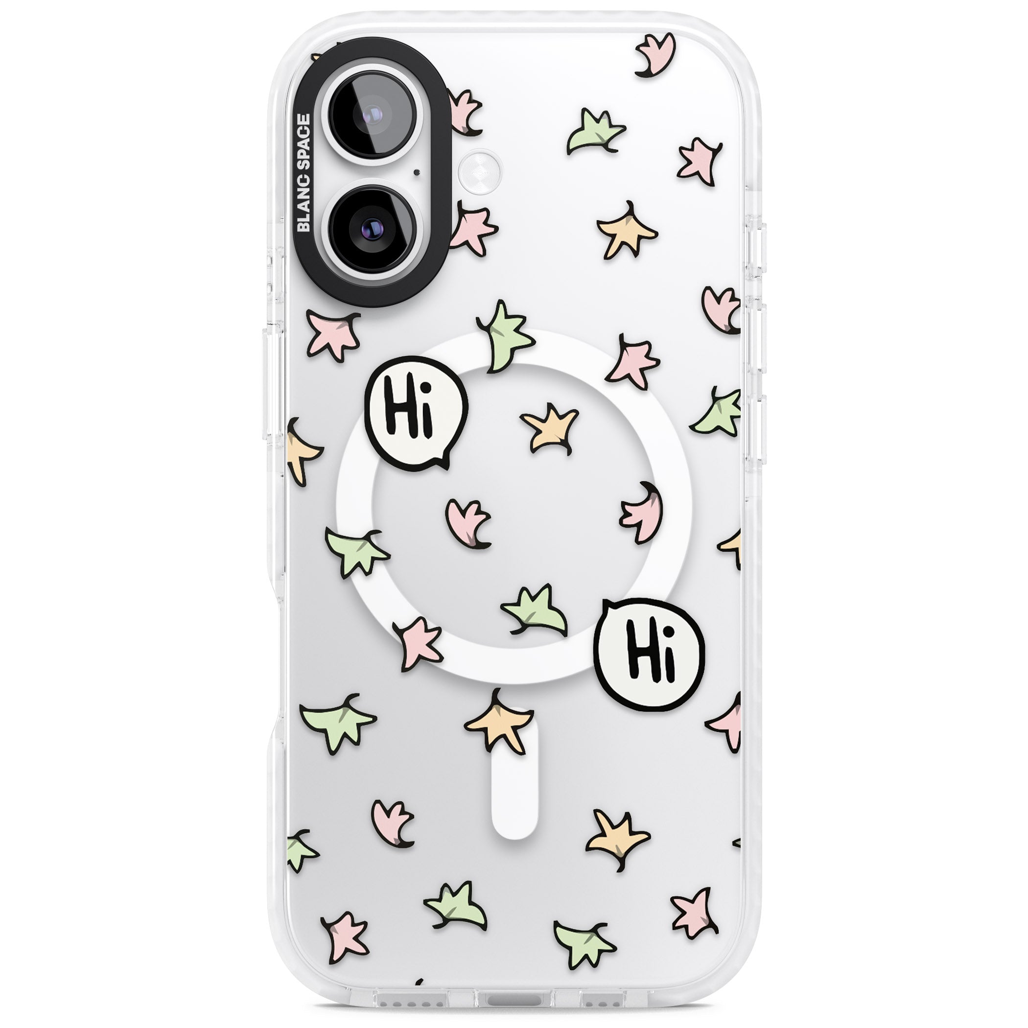 Heartstopper Leaves Pattern iPhone 17 Impact Pro Clear Phone Case
