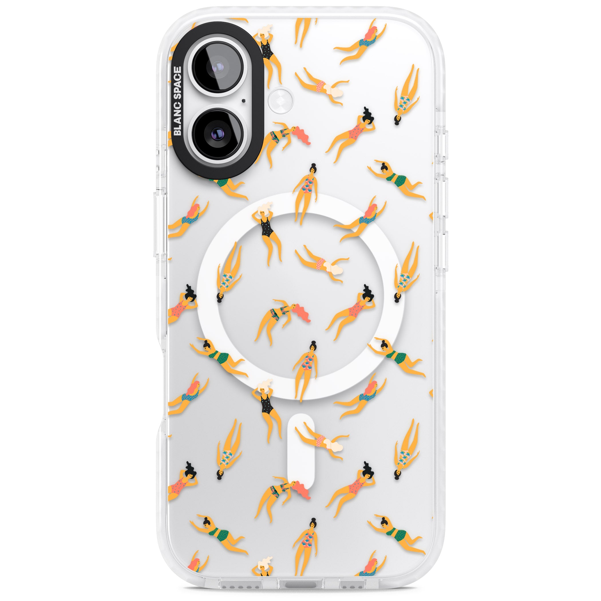 Poolside Pattern iPhone 17 Impact Pro Clear Phone Case