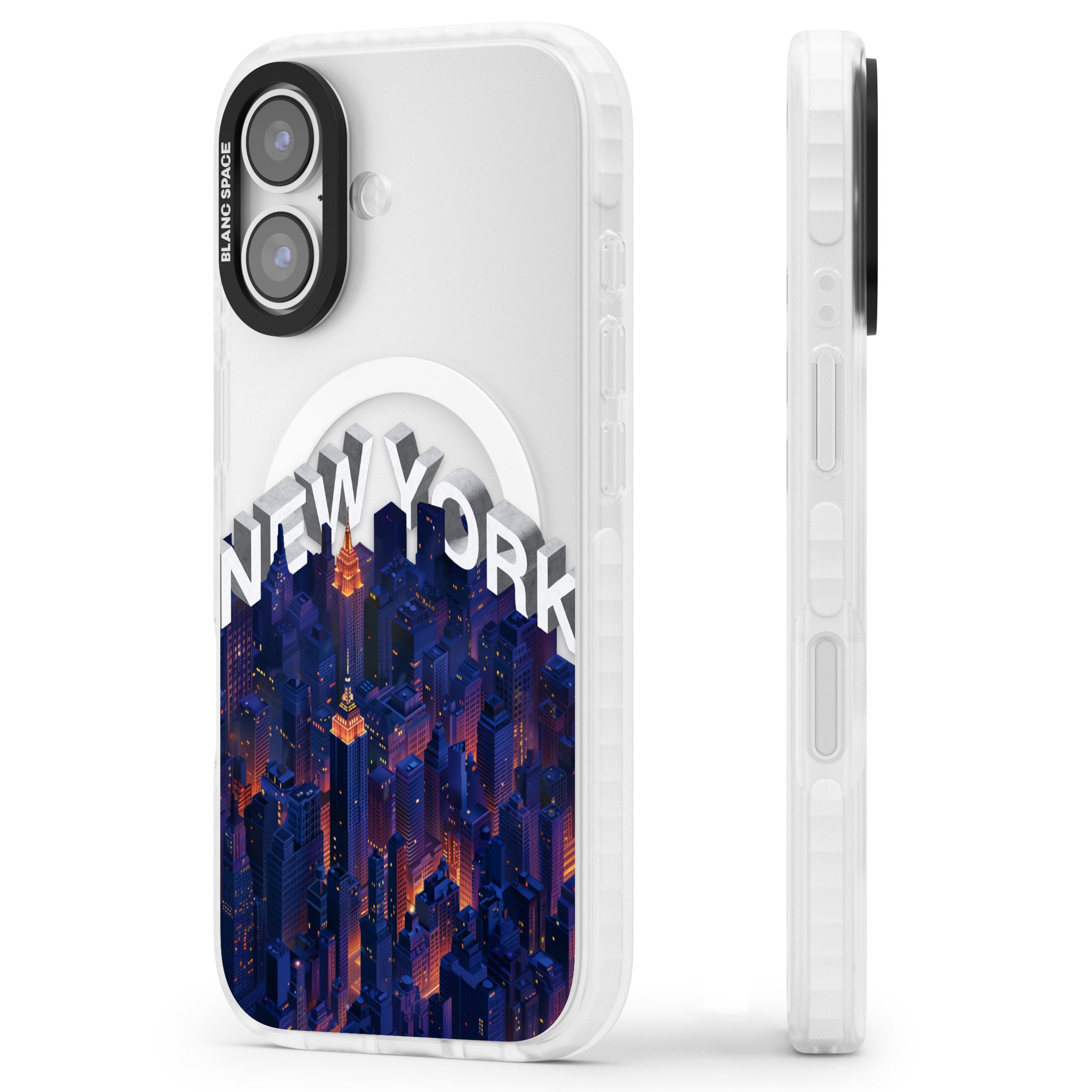 New York City iPhone 17 Impact Pro Clear Phone Case Side Profile