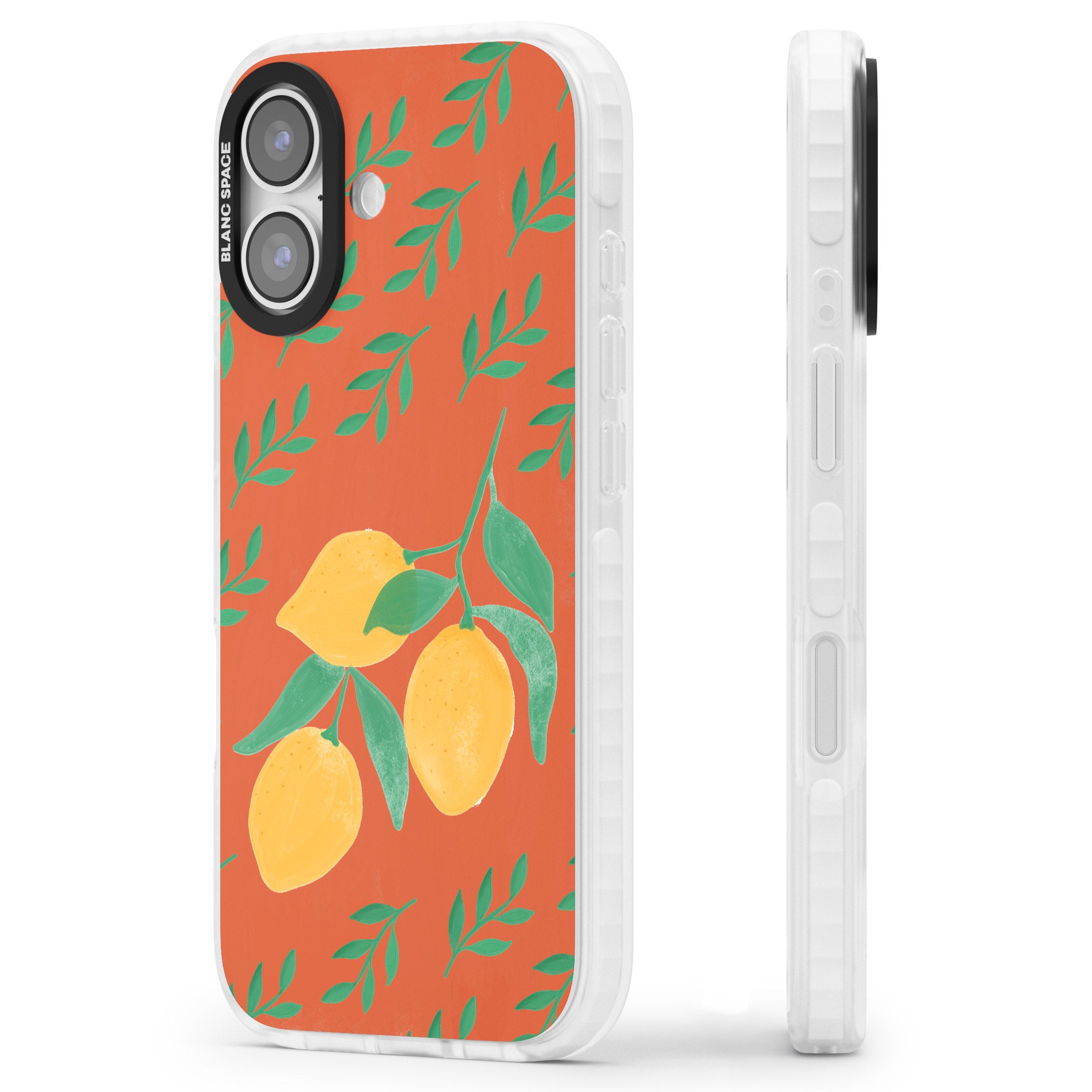 Tuscan Lemons iPhone 17 Impact Pro Clear Phone Case Side Profile