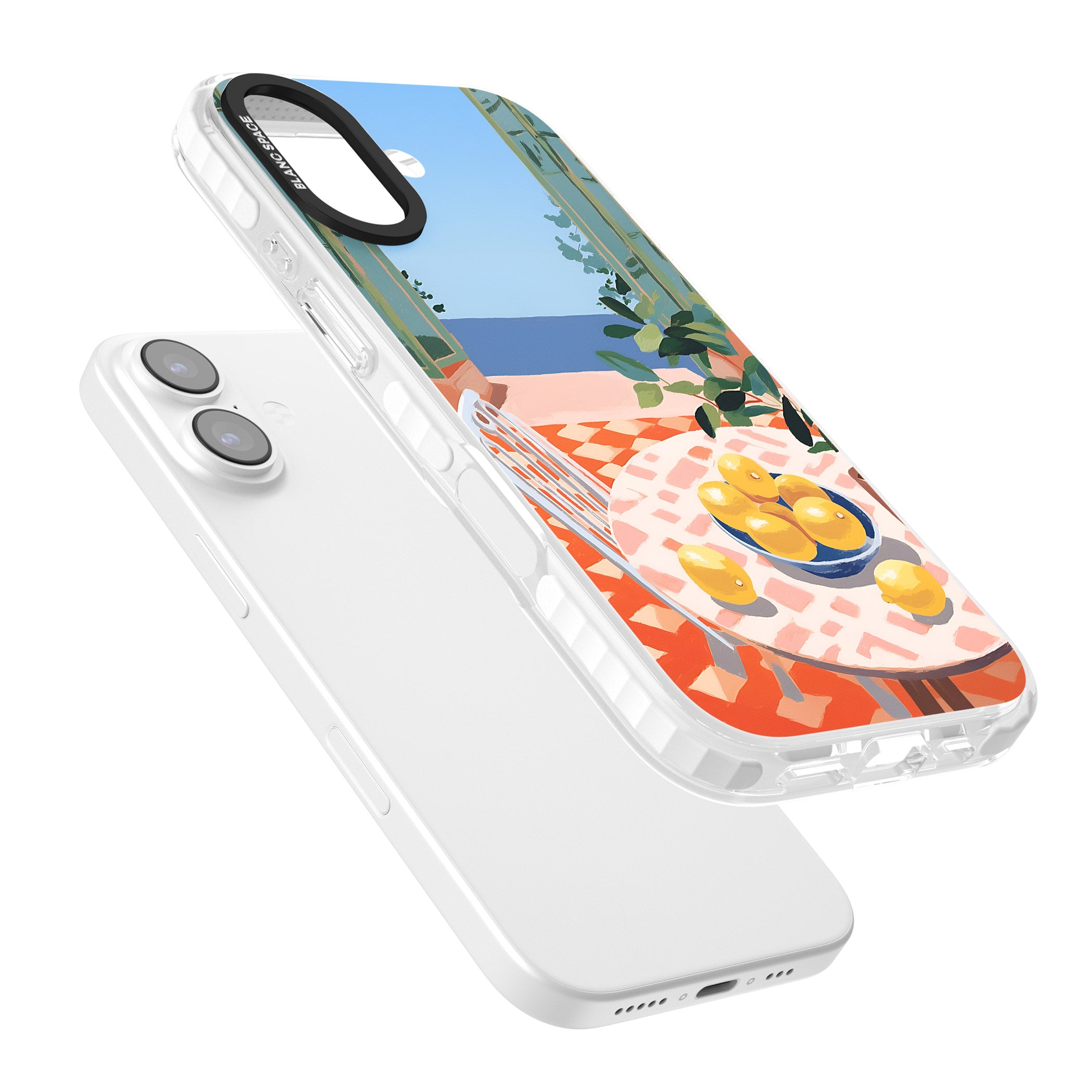 Seaside Lemons iPhone 17 Impact Pro Clear Phone Case Colours