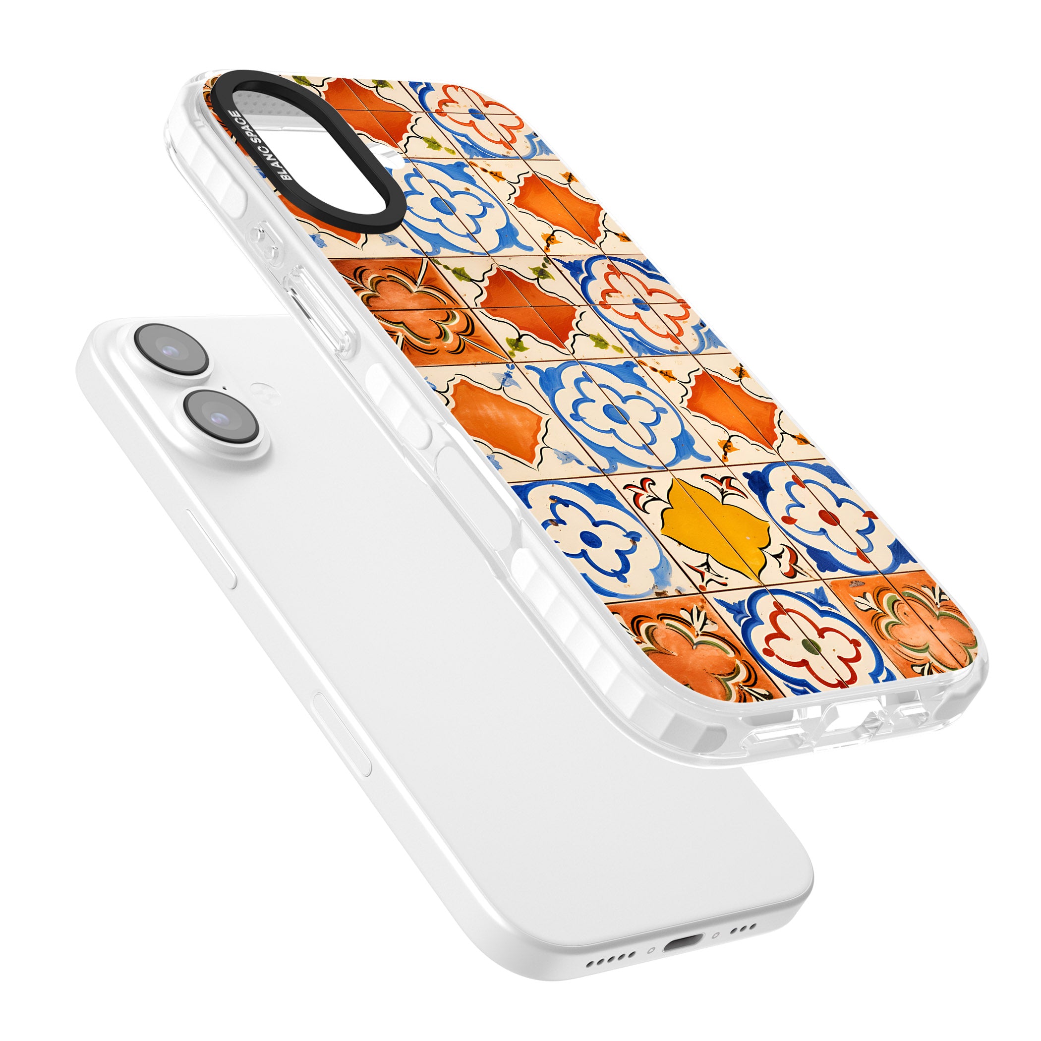 Spanish Mosaic Tiles iPhone 17 Impact Pro Clear Phone Case Colours