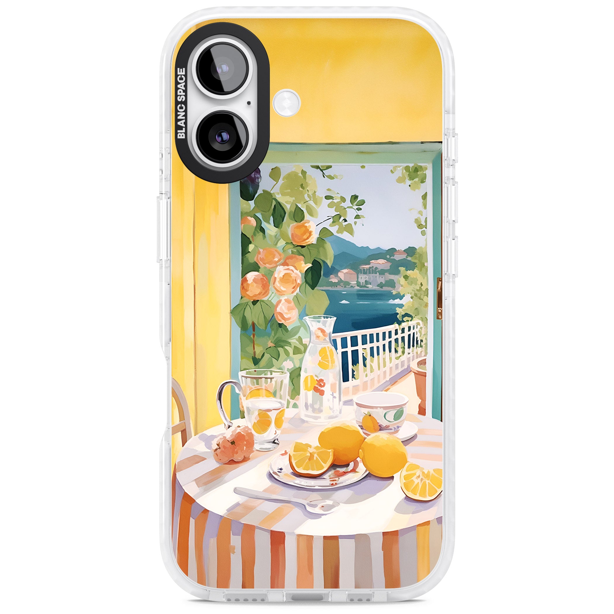 Amalfi Breakfast Balcony iPhone 17 Impact Pro Clear Phone Case