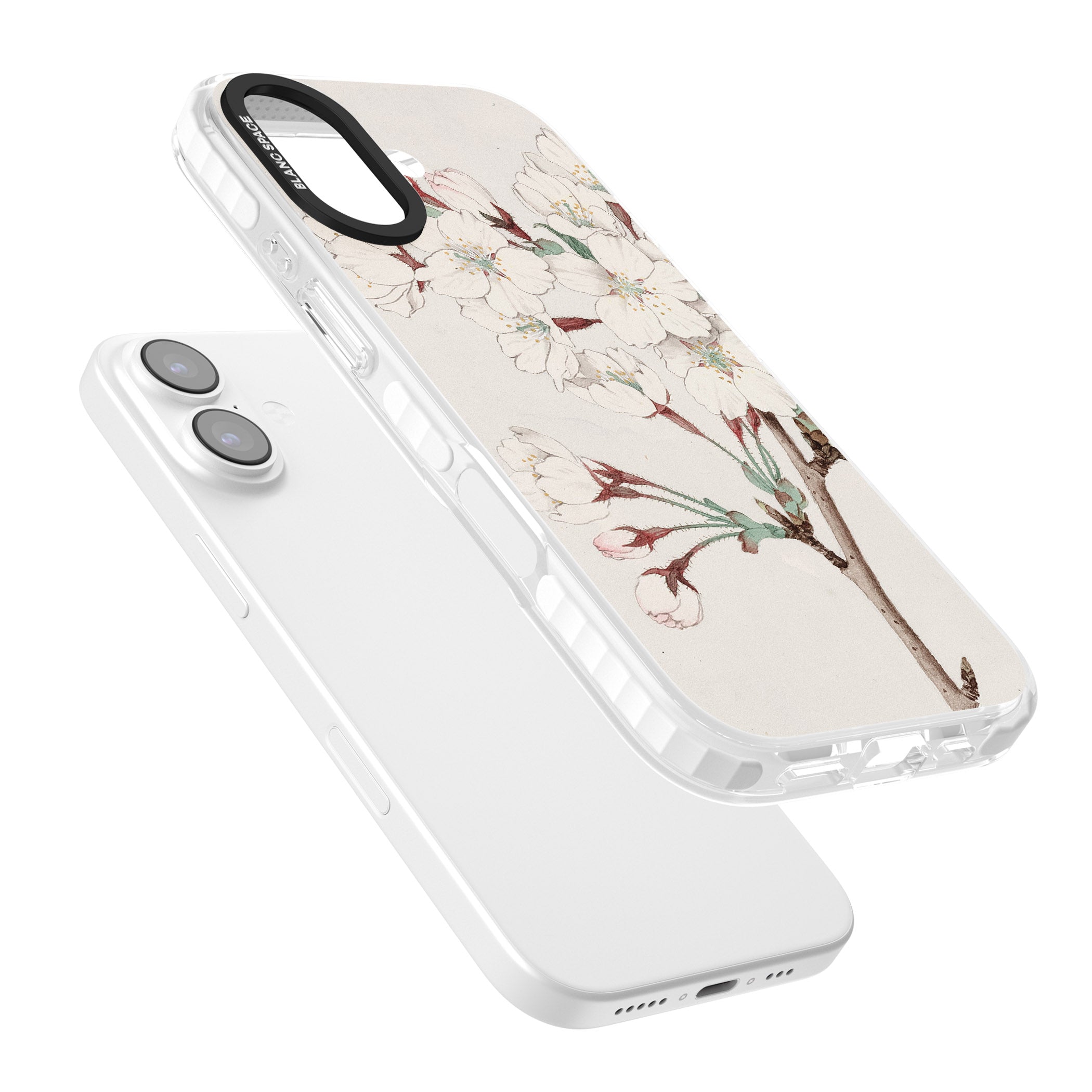 Vintage Japanese Illustrations Cherry Blossoms iPhone 17 Impact Pro Clear Phone Case Colours