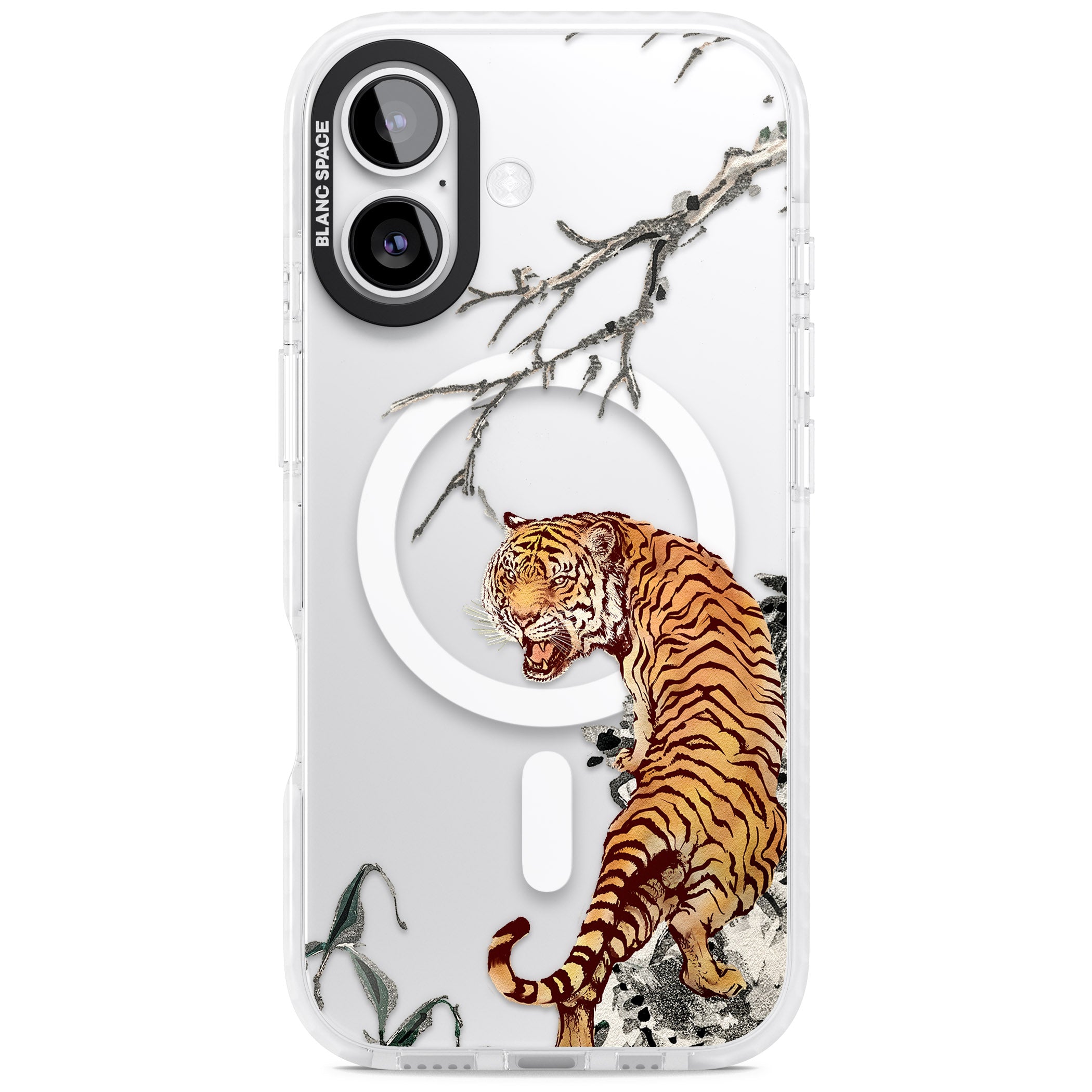 Roaring Tiger iPhone 17 Impact Pro Clear Phone Case