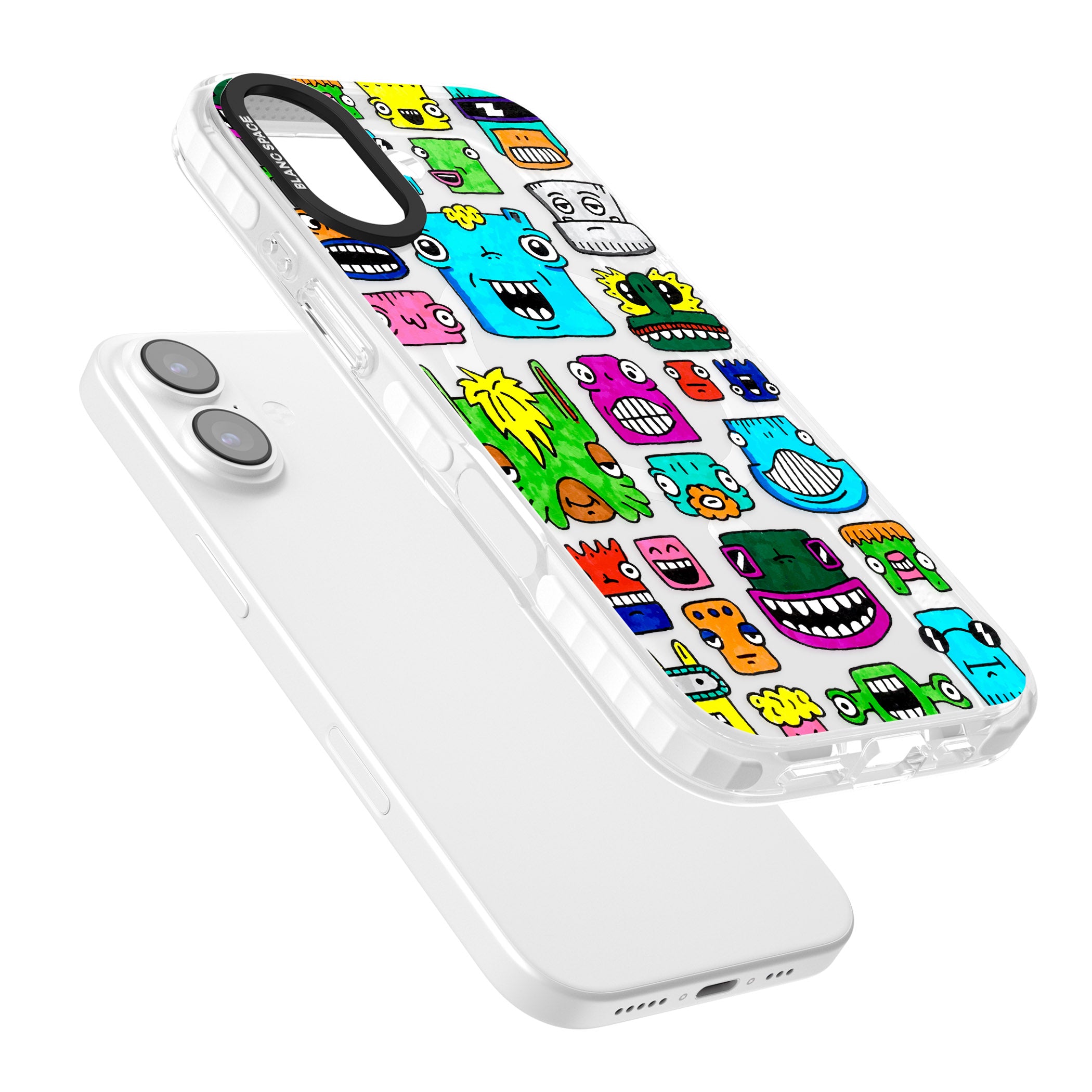 Burst Heads Colour iPhone 17 Impact Pro Clear Phone Case Colours