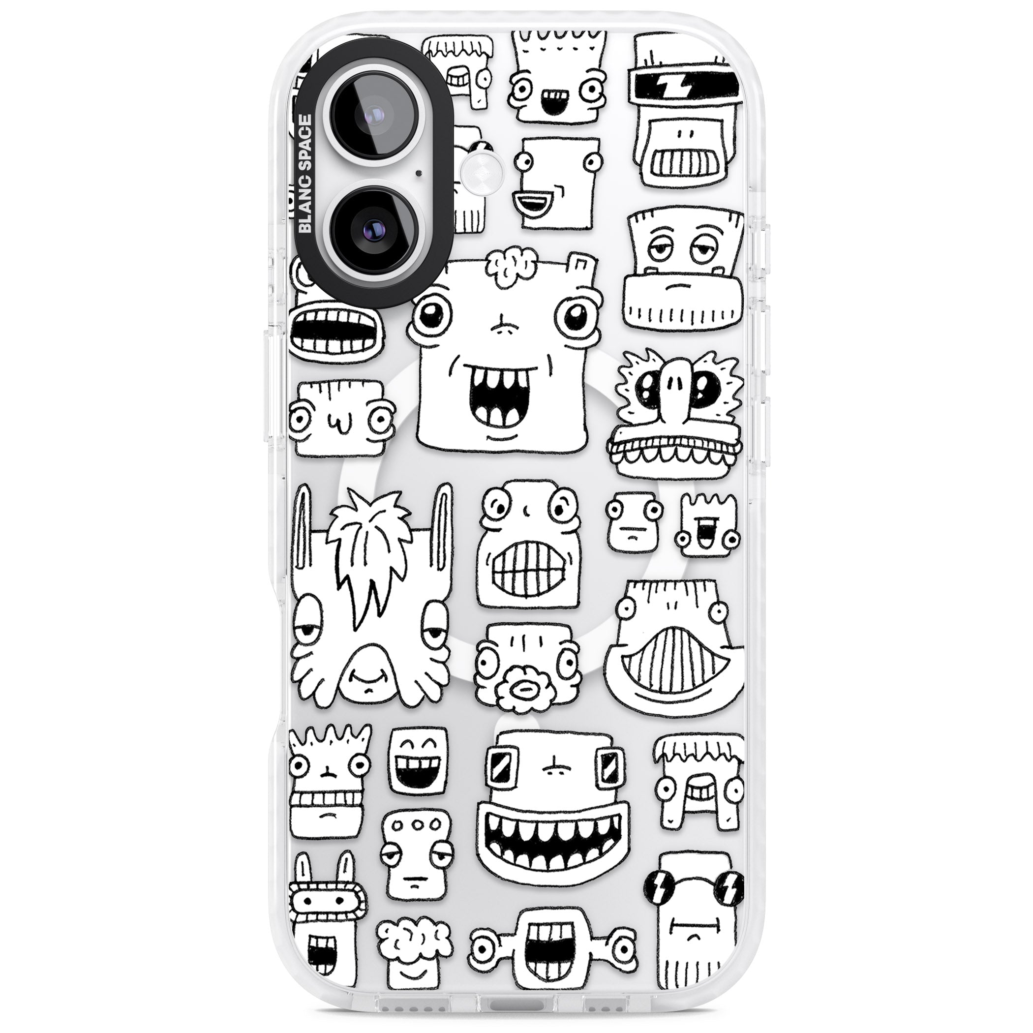 Burst Heads iPhone 17 Impact Pro Clear Phone Case