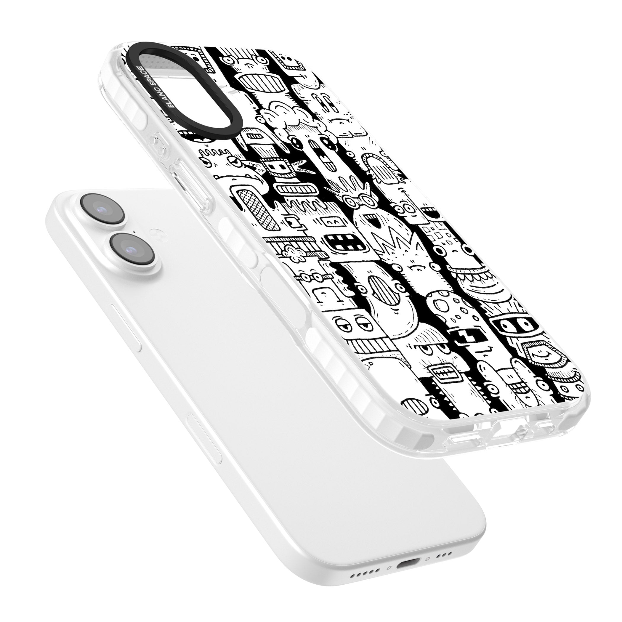 Monochrome Heads iPhone 17 Impact Pro Clear Phone Case Colours
