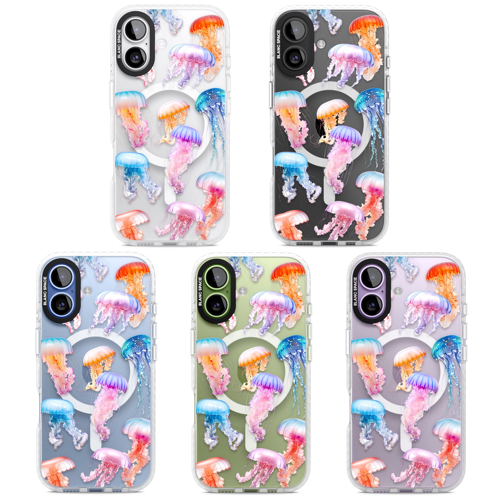 Vibrant Jellyfish iPhone 17 Impact Pro Clear Phone Case APT Impact Protection