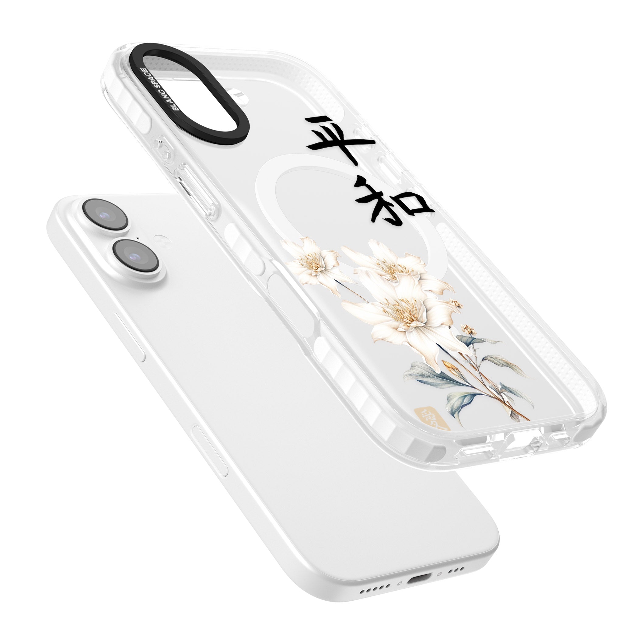 Peace And Flowers iPhone 17 Impact Pro Clear Phone Case Colours