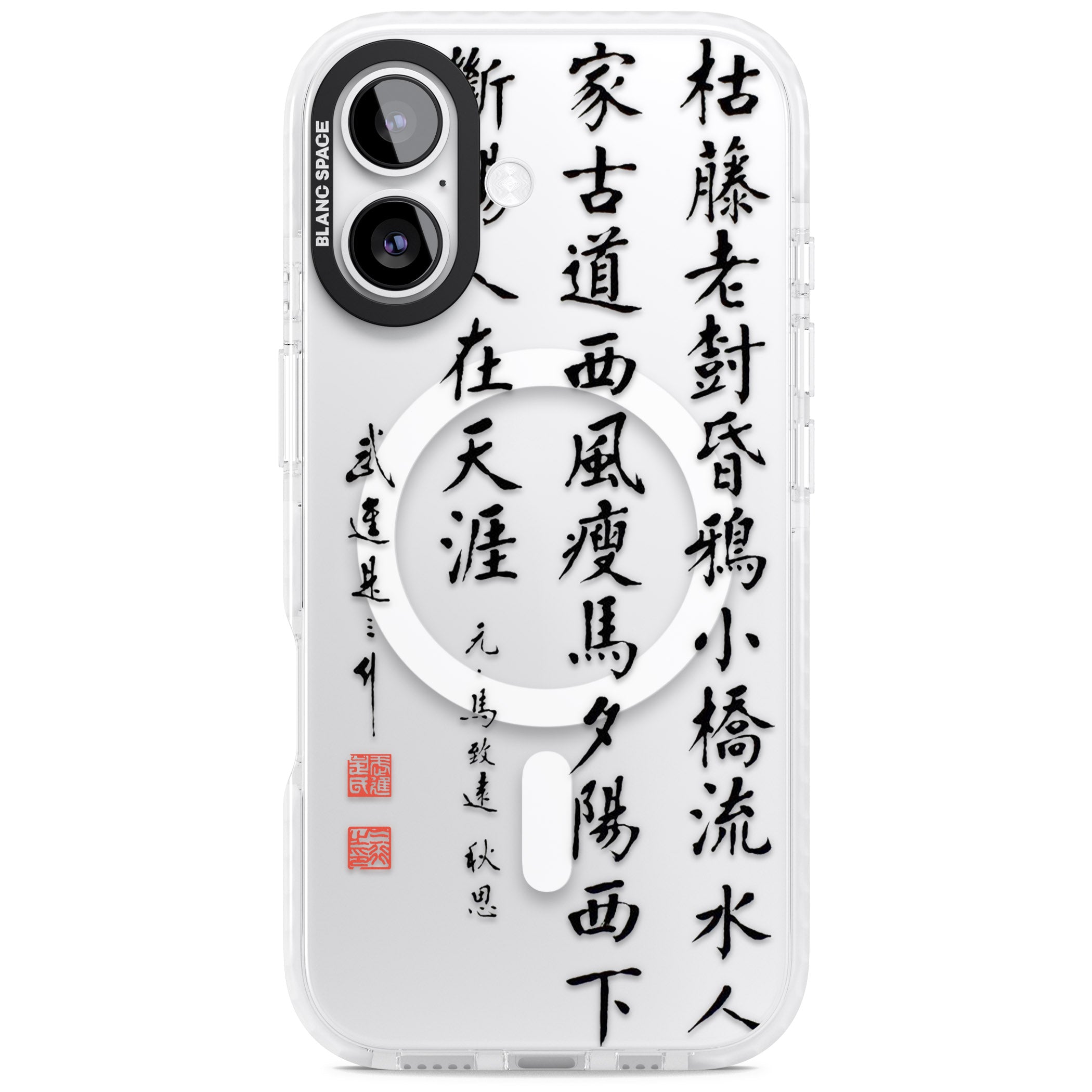 Japanese Kanji Script iPhone 17 Impact Pro Clear Phone Case