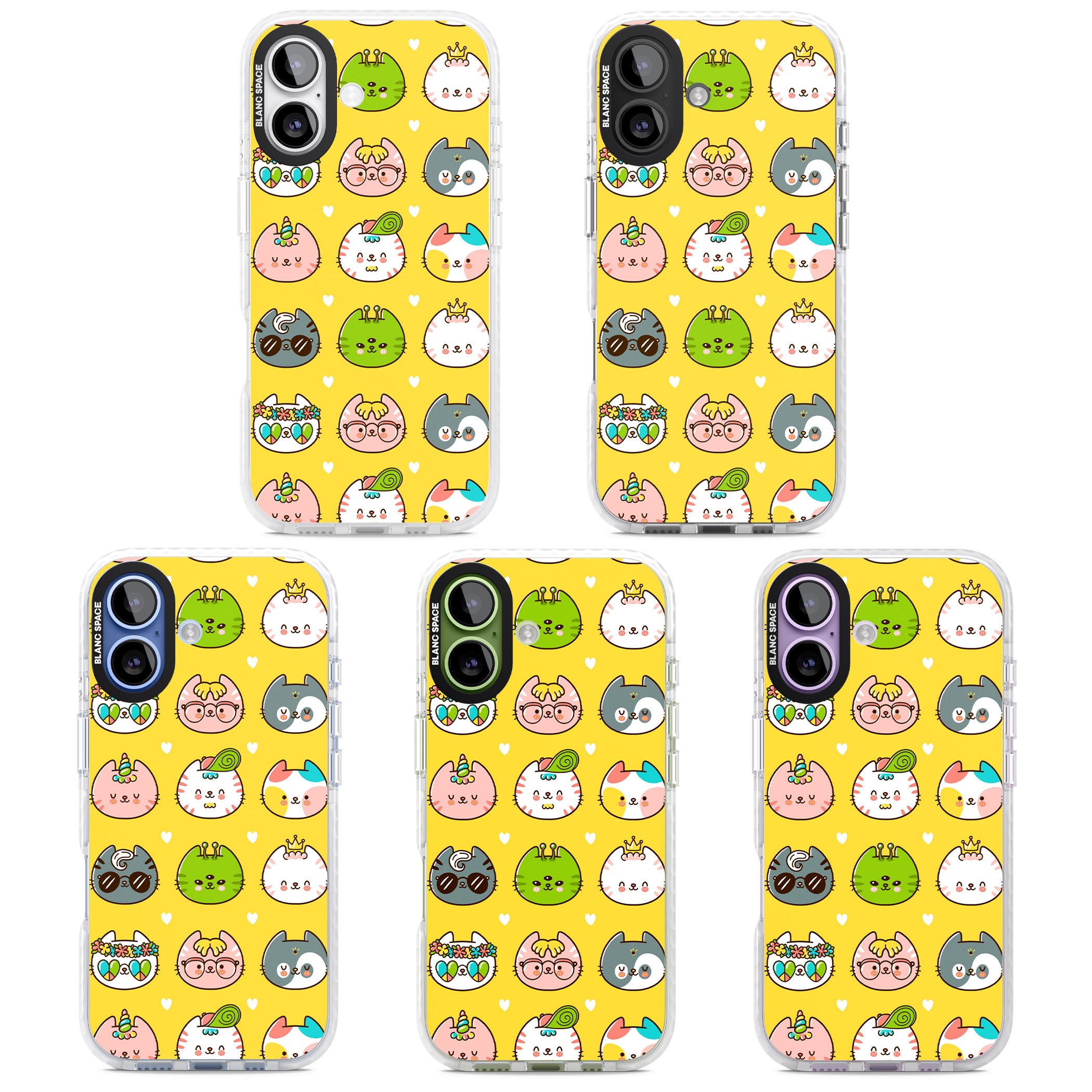 Mythical Cats Kawaii Pattern iPhone 17 Impact Pro Clear Phone Case APT Impact Protection