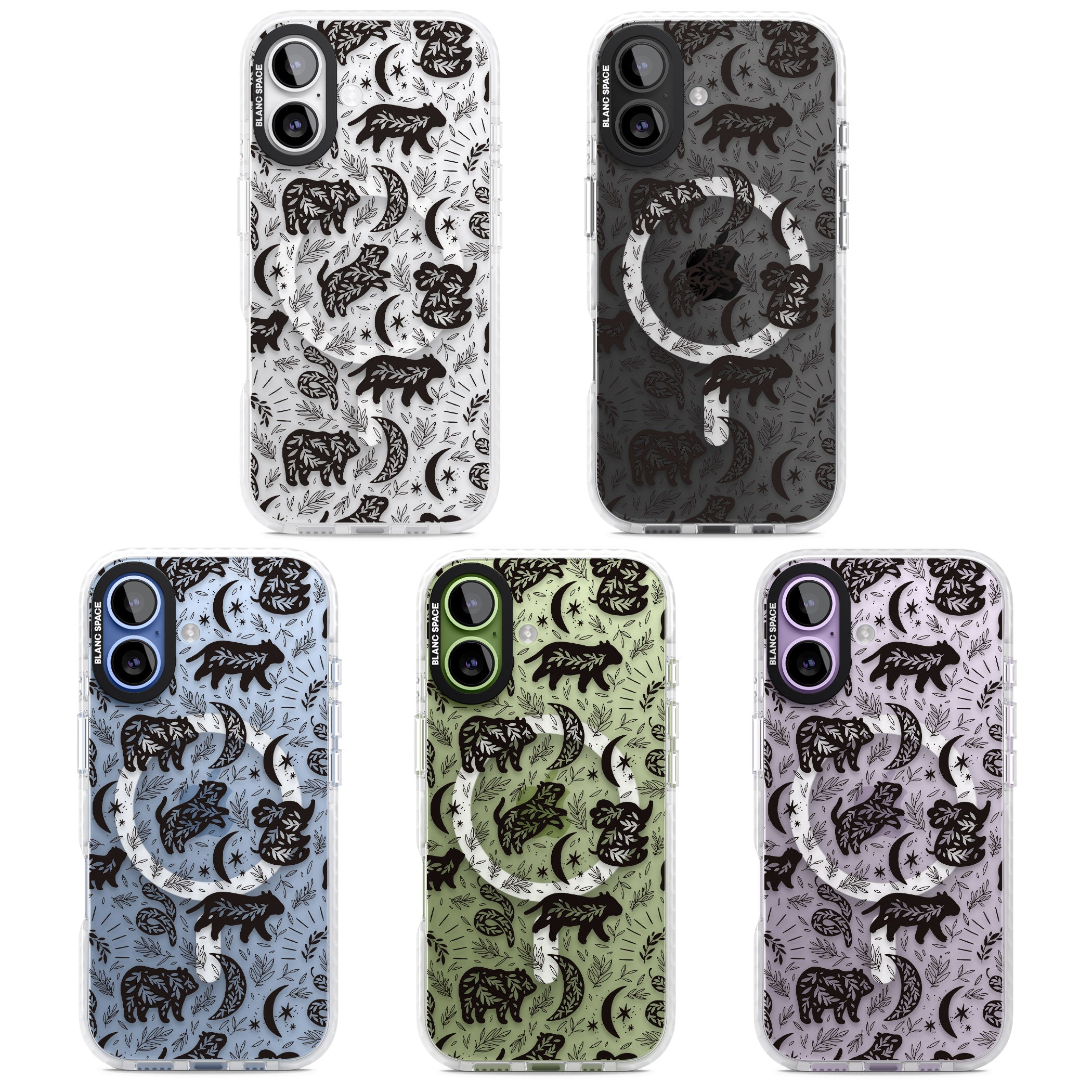 Midnight Forest Animals iPhone 17 Impact Pro Clear Phone Case APT Impact Protection