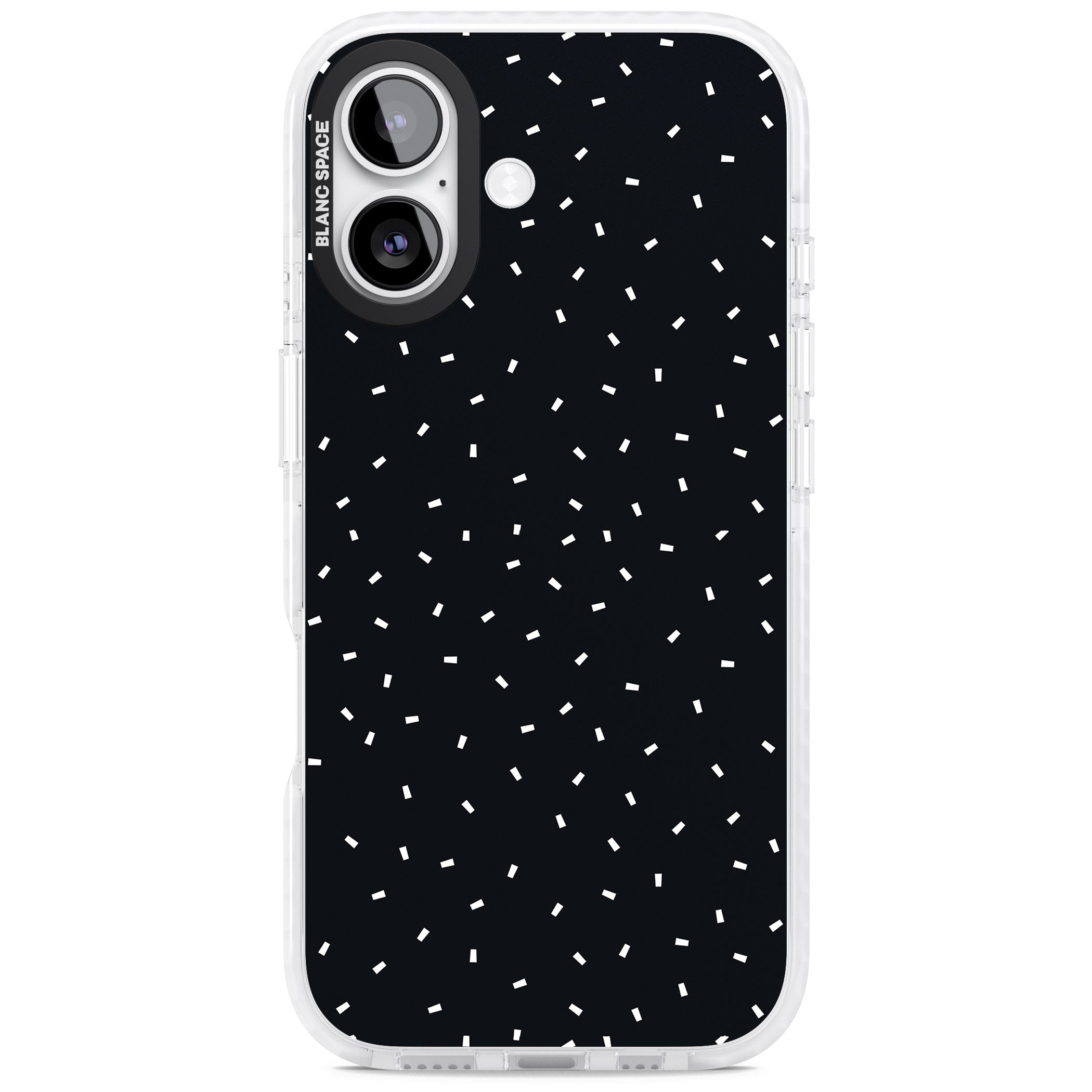 Confetti (Black) iPhone 17 Impact Pro Clear Phone Case